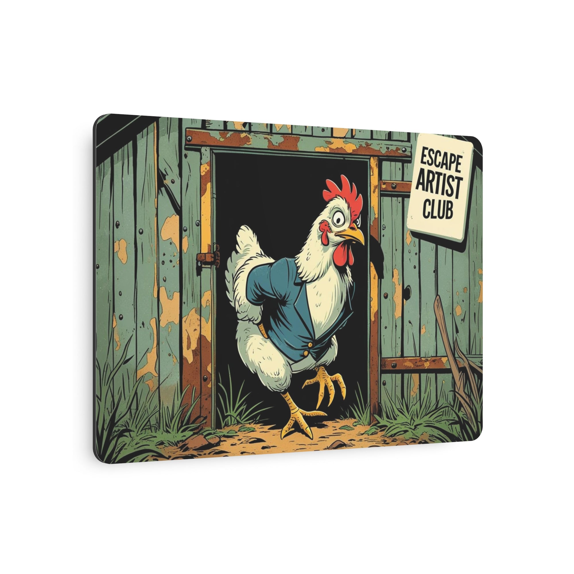 Escape Artist Club Chicken Coop Sign – Funny Backyard Poultry Decor – Gift for Chicken Keepers Charming Metal Art Sign - Whimsical Chicken Escape Artist Decor, Farmhouse Wall Art, Unique Gift for Animal Lovers, Funny Kitchen [...]