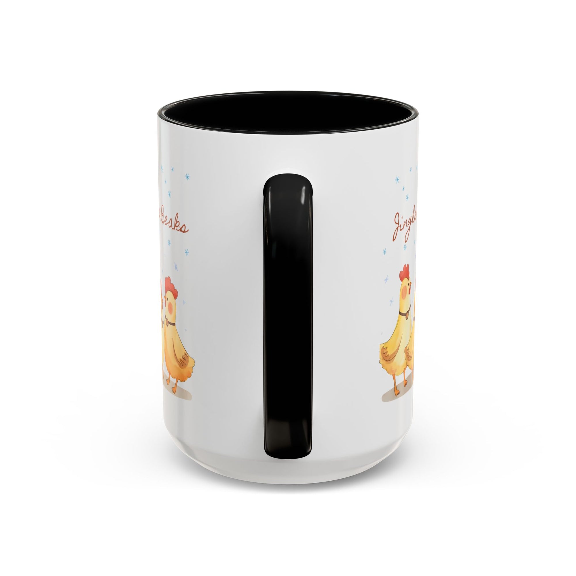 Jingle Beaks Chicken Mug – Funny Holiday Coffee Cup – Farmhouse Christmas Gift for Chicken Lovers  Accent Coffee Mug, Cute Chickens Coffee Cup, Holiday Gift, Fun Kitchen Decor, Farmhouse Style Mug, Unique Present