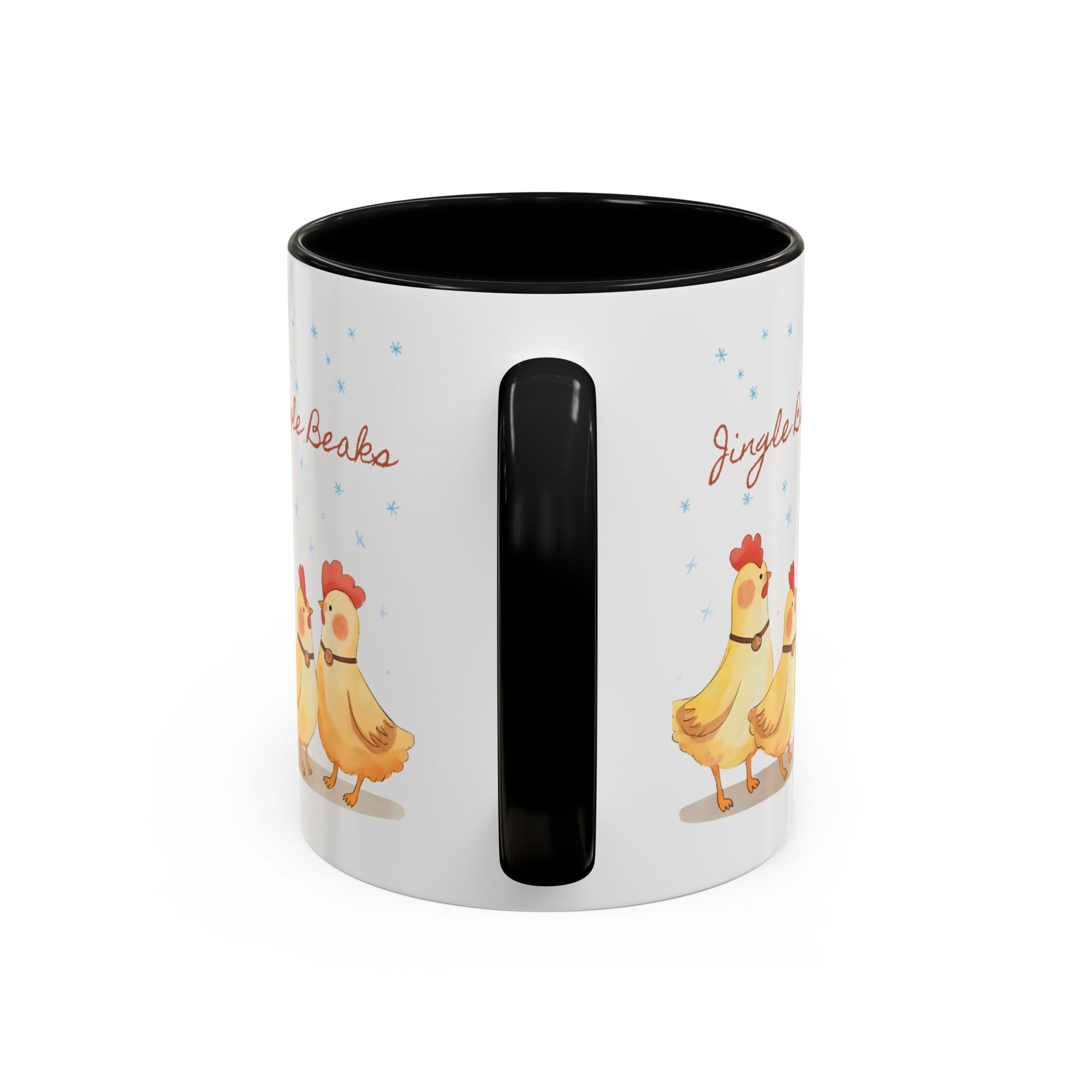 Jingle Beaks Chicken Mug – Funny Holiday Coffee Cup – Farmhouse Christmas Gift for Chicken Lovers  Accent Coffee Mug, Cute Chickens Coffee Cup, Holiday Gift, Fun Kitchen Decor, Farmhouse Style Mug, Unique Present