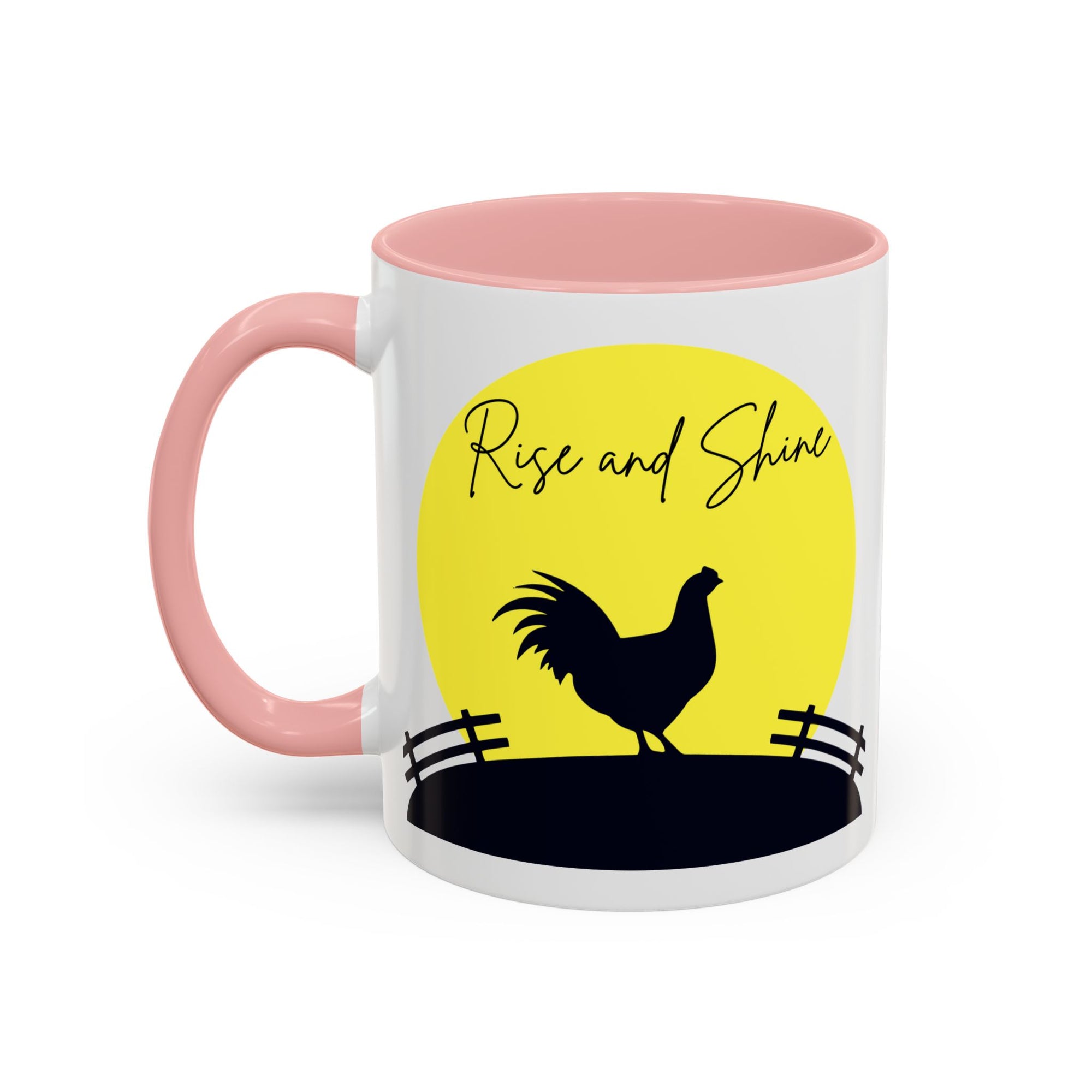 Rise and Shine Rooster Mug – Farmhouse Coffee Cup – Chicken Lover Gift – Country Kitchen Decor – Morning Coffee Tea Mug
