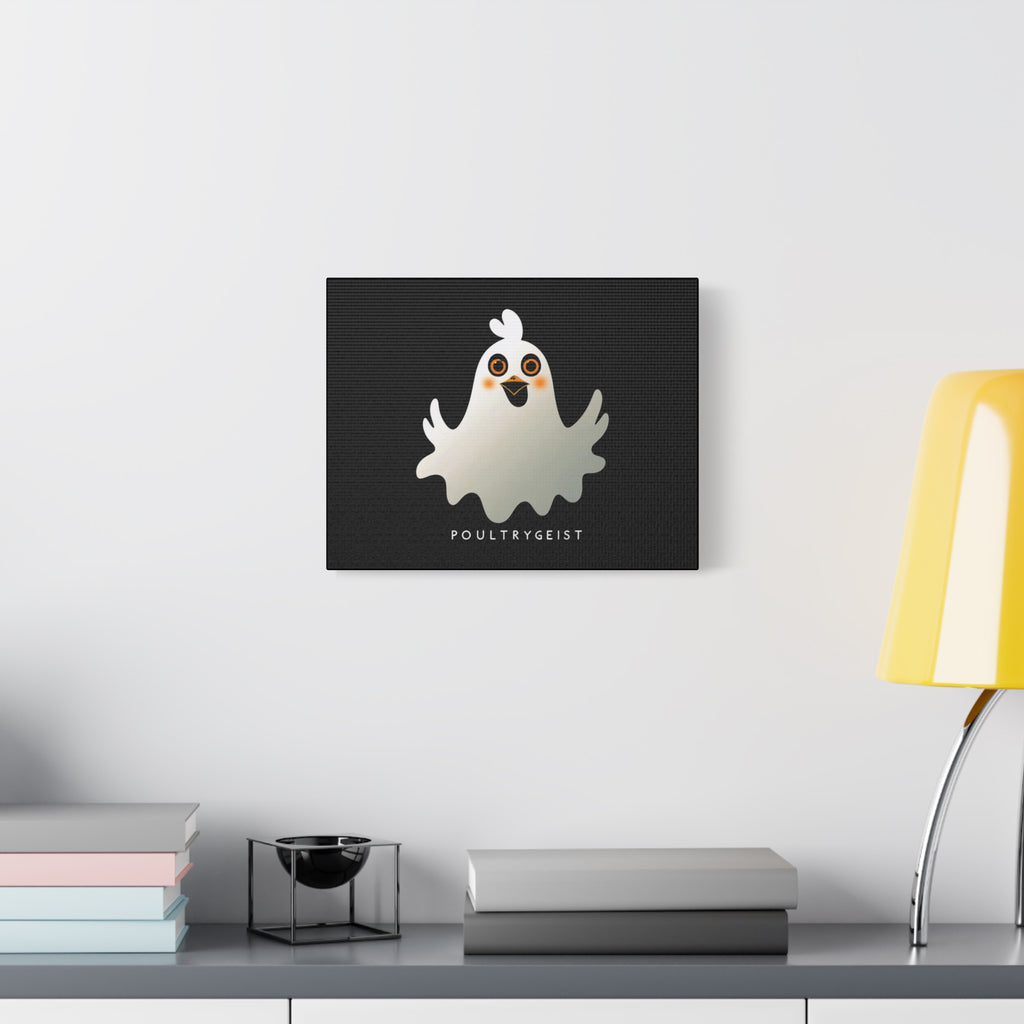 Poultrygeist Chicken Halloween Wall Art – Funny Farmhouse Spooky Decor – Gift for Chicken Lovers Whimsical Canvas Wall Art, Poultrygeist Decor, Cute Ghost Art, Halloween Home Decor, Fun Wall Hanging