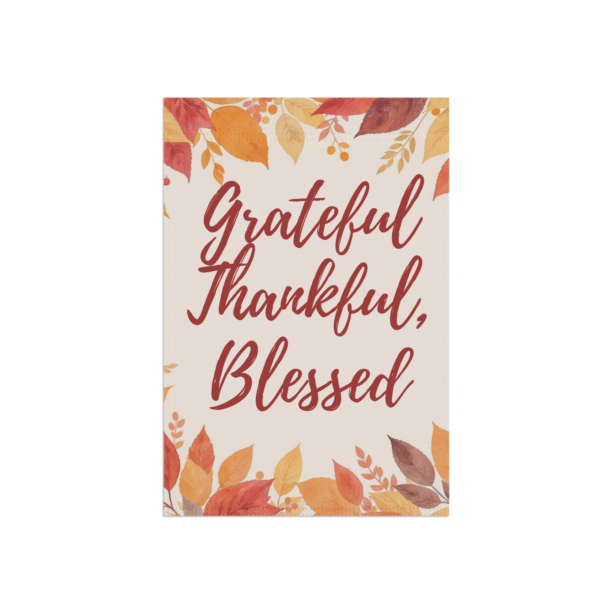 Fall Garden Banner: Grateful, Thankful, Blessed | Autumn Decor, Outdoor Flag, Thanksgiving, Home Decor, Seasonal Greeting