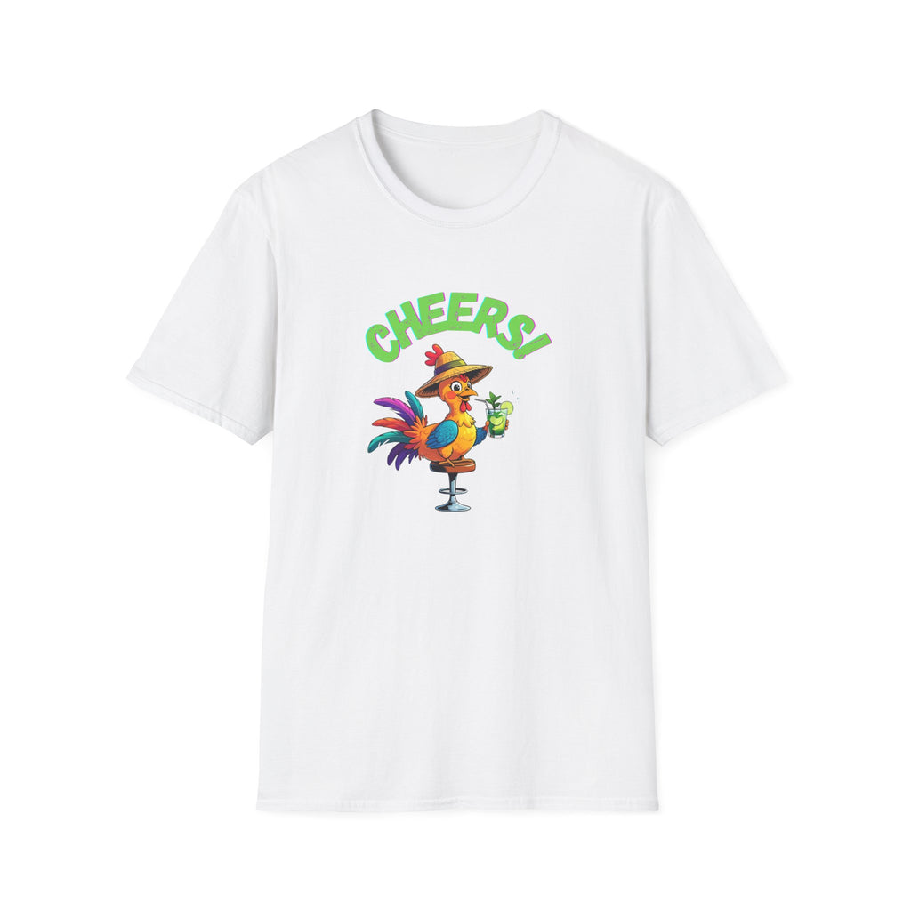 Colorful Rooster Cheers Unisex T-Shirt