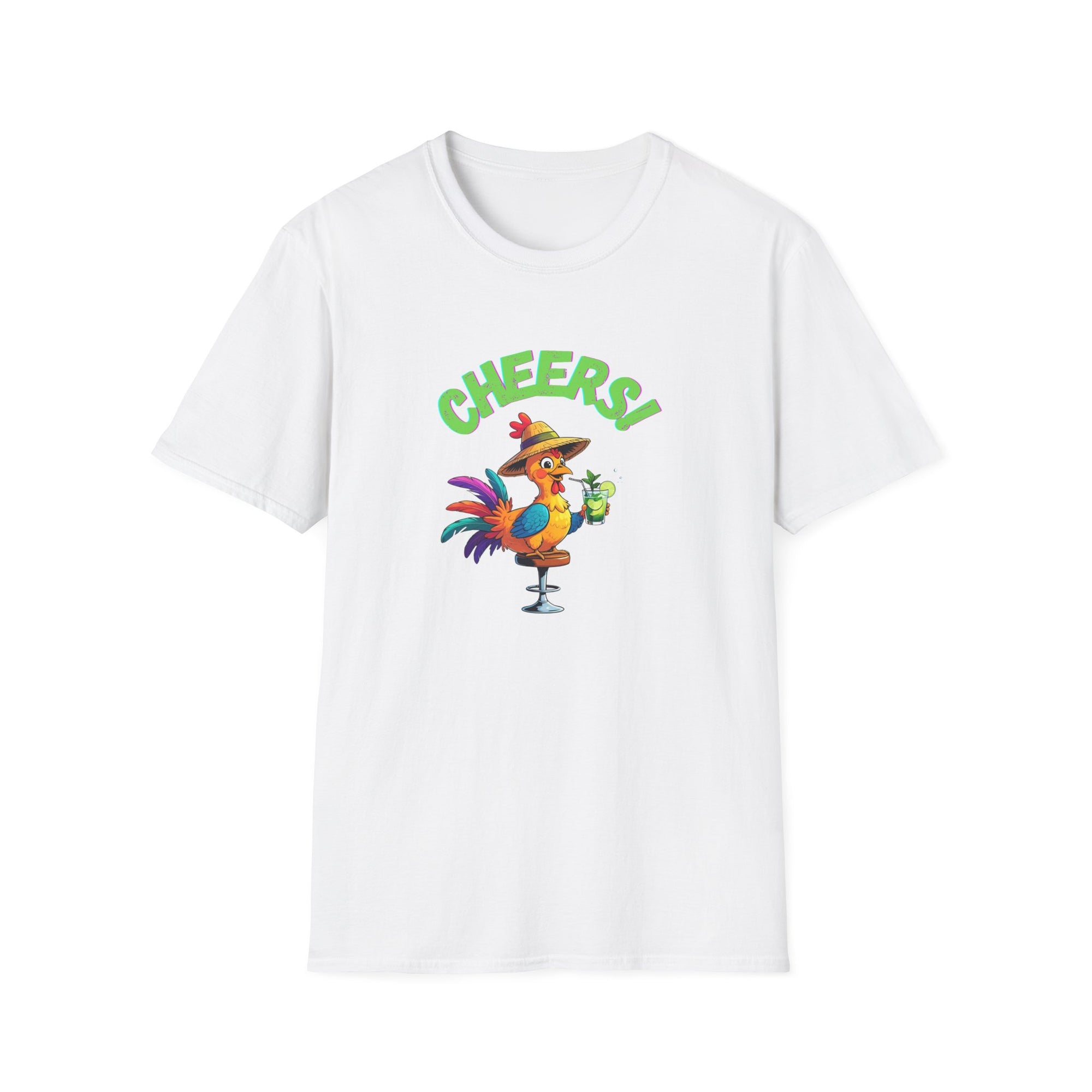Colorful Rooster Cheers Unisex T-Shirt
