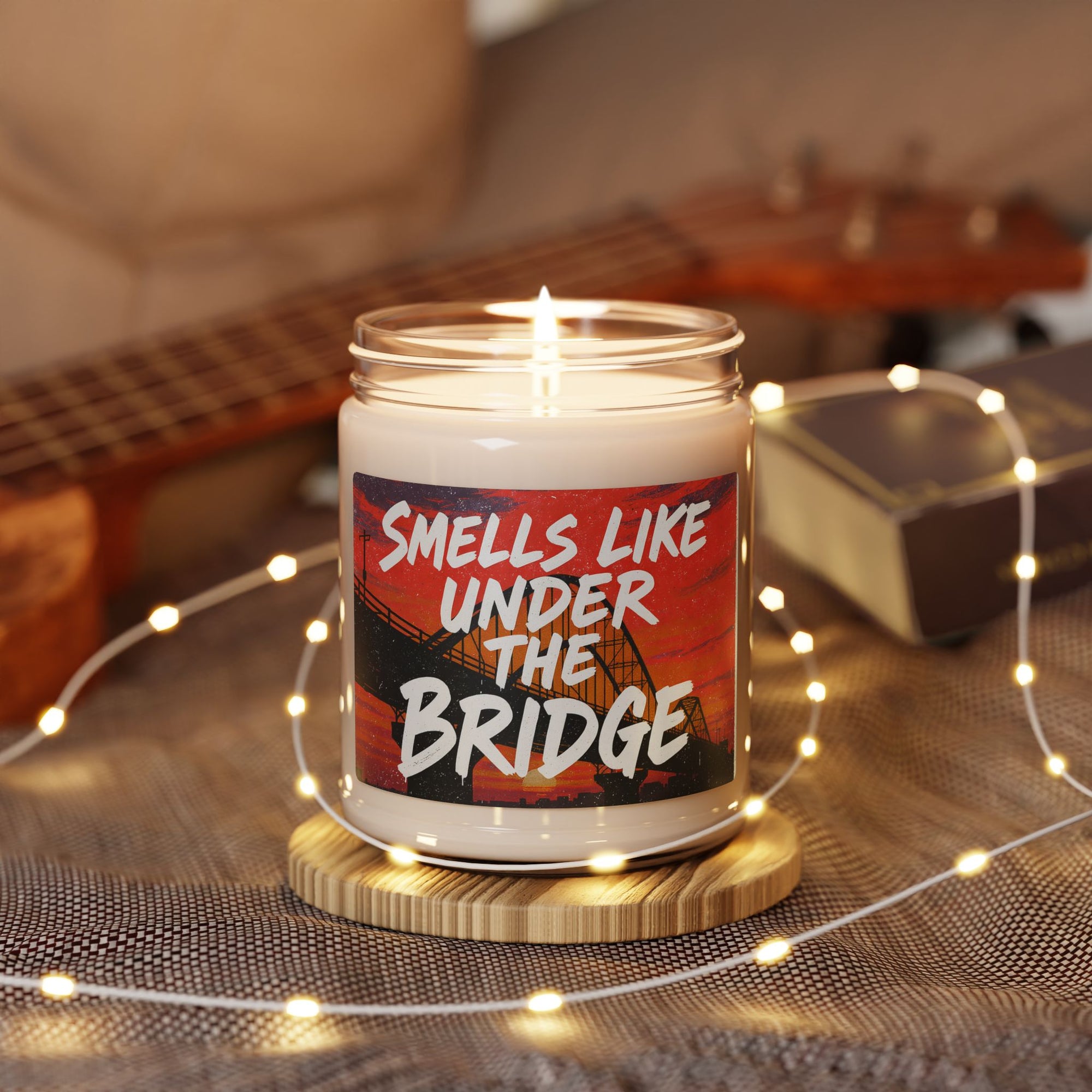 Smells Like Under the Bridge Soy Candle | 90s Nostalgia Gift | Red Hot Chili Peppers Inspired Candle | Retro Funny Candle for Music Lovers