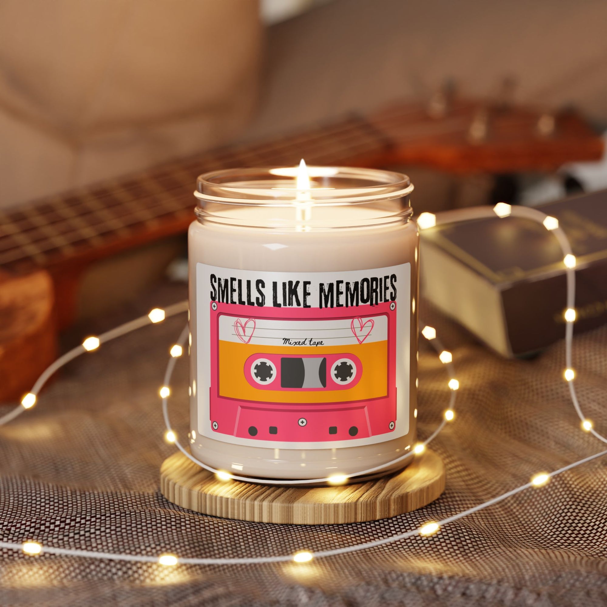 Smells Like Memories Mixed Tape Scented Soy Candle with Retro Cassette Design, Perfect for Gifting, Home Decor, Relaxation, Aromatherapy, Made for Any Occasion