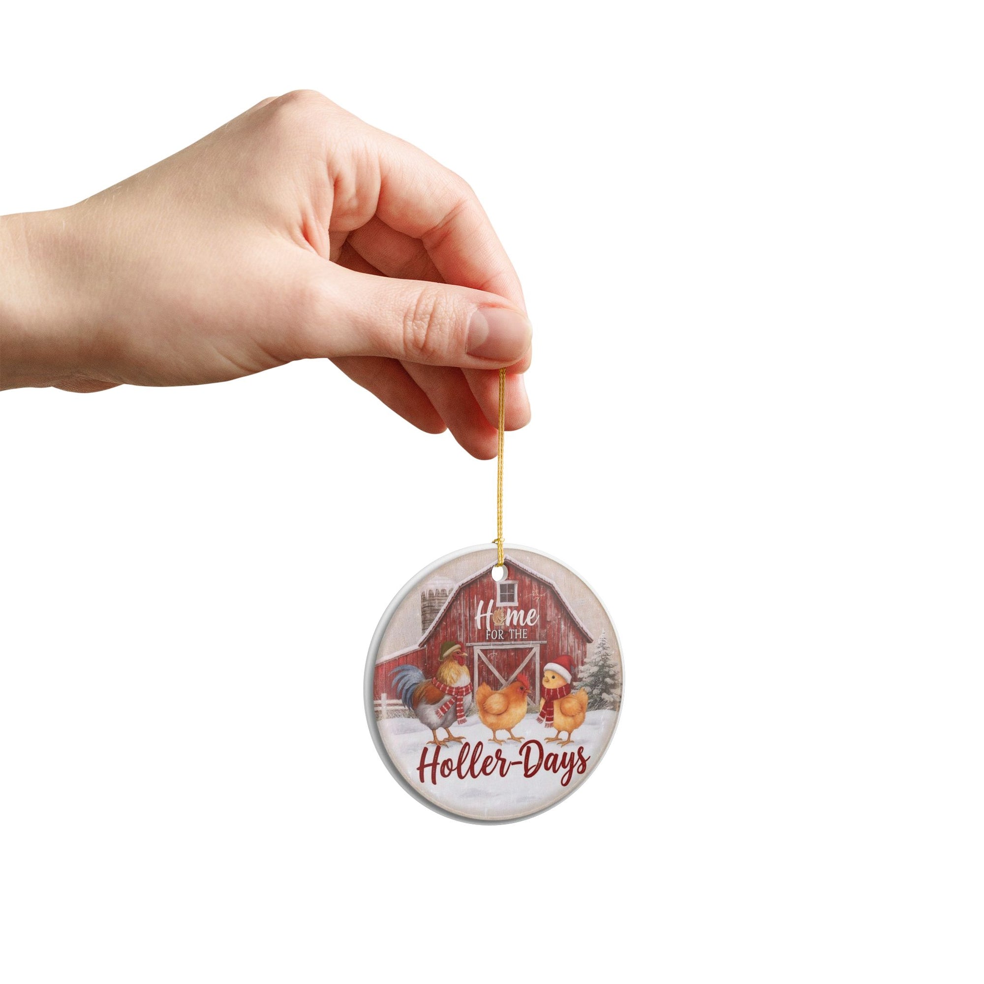 Home for the Holler Days Farmhouse Holiday Ornament, Rustic Christmas Decor, Home for the Holler-Days, Winter Decoration, Gift for Animal Lovers