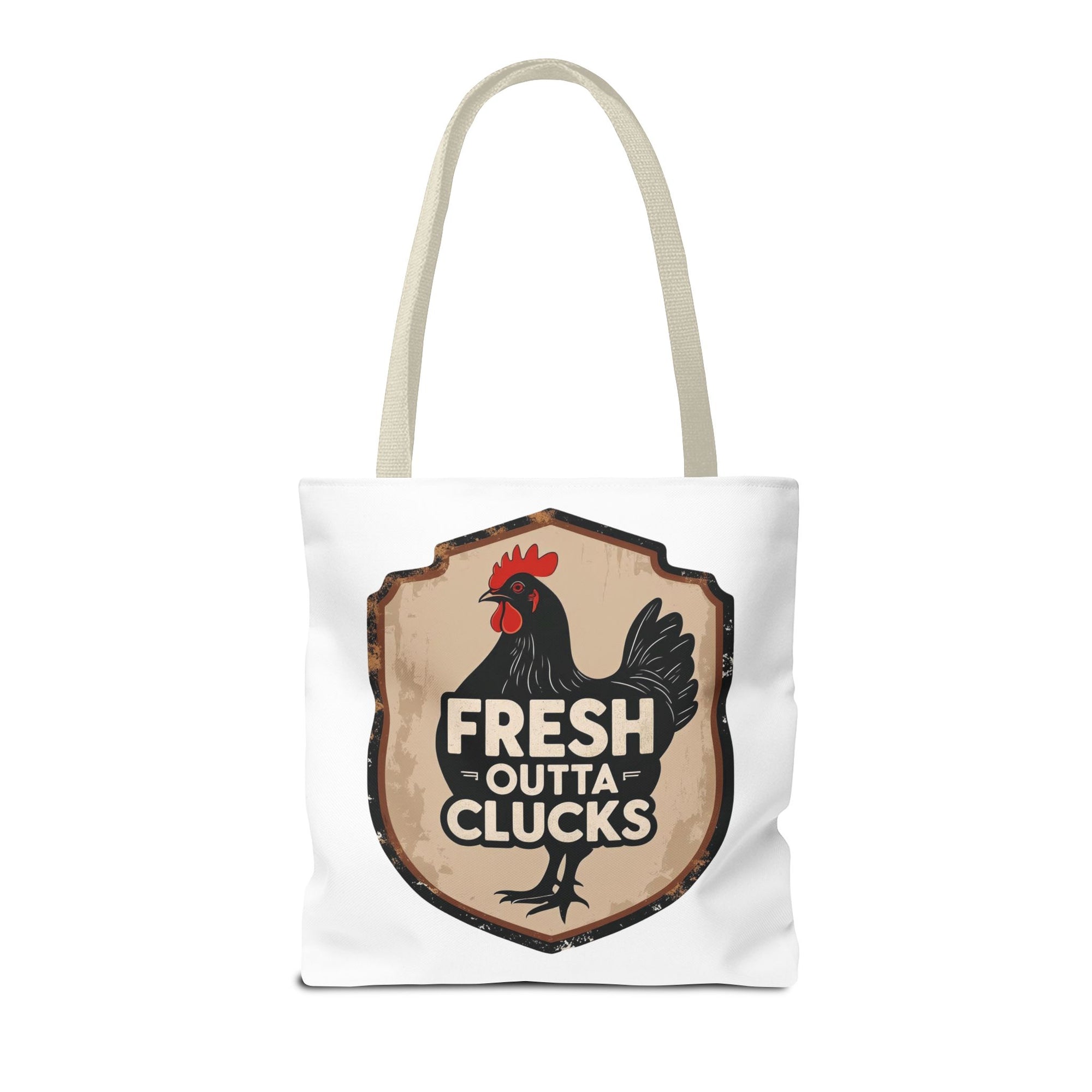 Fresh Outta Clucks Chicken Tote Bag – Funny Farmhouse Market Bag – Gift for Chicken Moms
