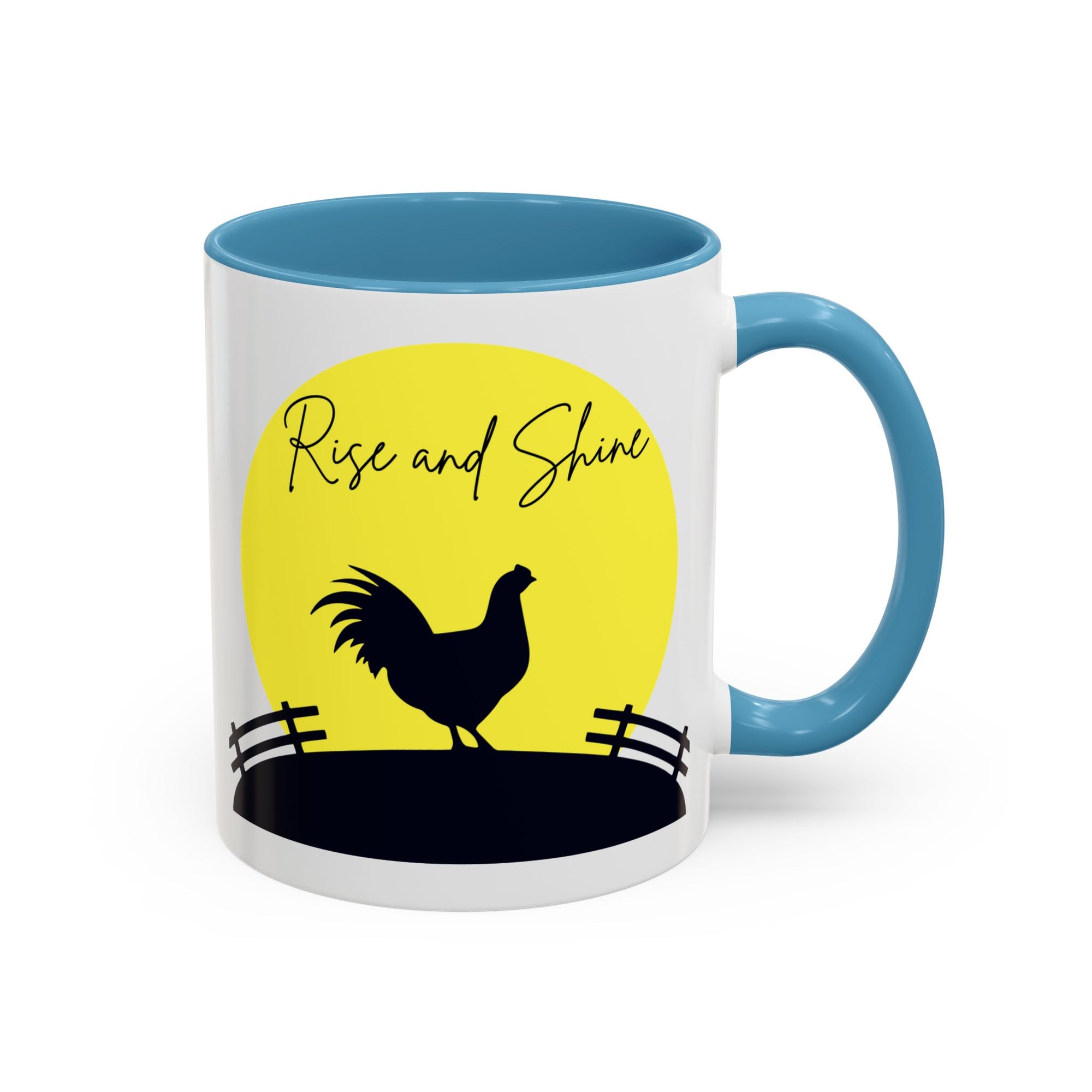 Rise and Shine Rooster Mug – Farmhouse Coffee Cup – Chicken Lover Gift – Country Kitchen Decor – Morning Coffee Tea Mug