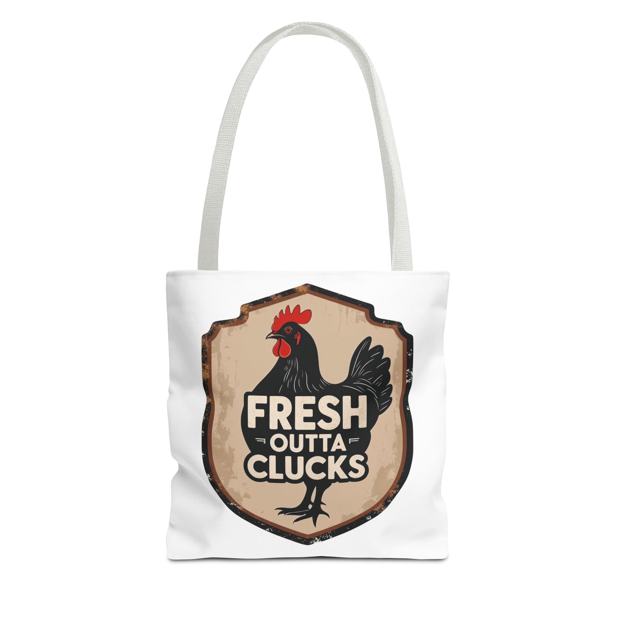 Fresh Outta Clucks Chicken Tote Bag – Funny Farmhouse Market Bag – Gift for Chicken Moms
