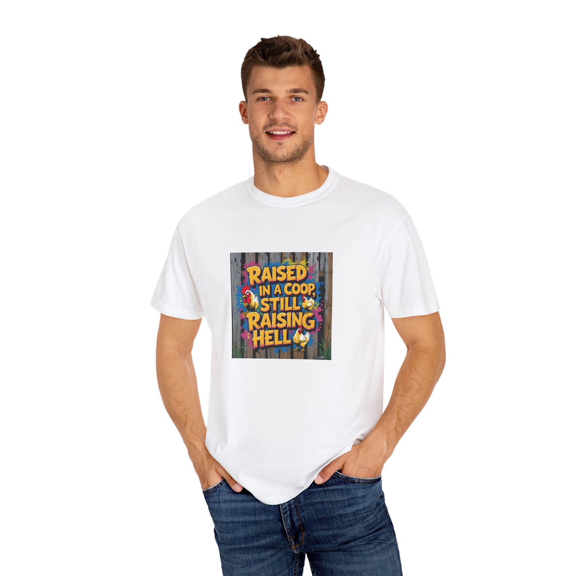 Raised in a Coop T-Shirt, Casual Cotton Tee, Gift for Farmers, Funny Graphic Shirt, Unique Animal Lover T-Shirt, Farm Life Apparel, [...]
