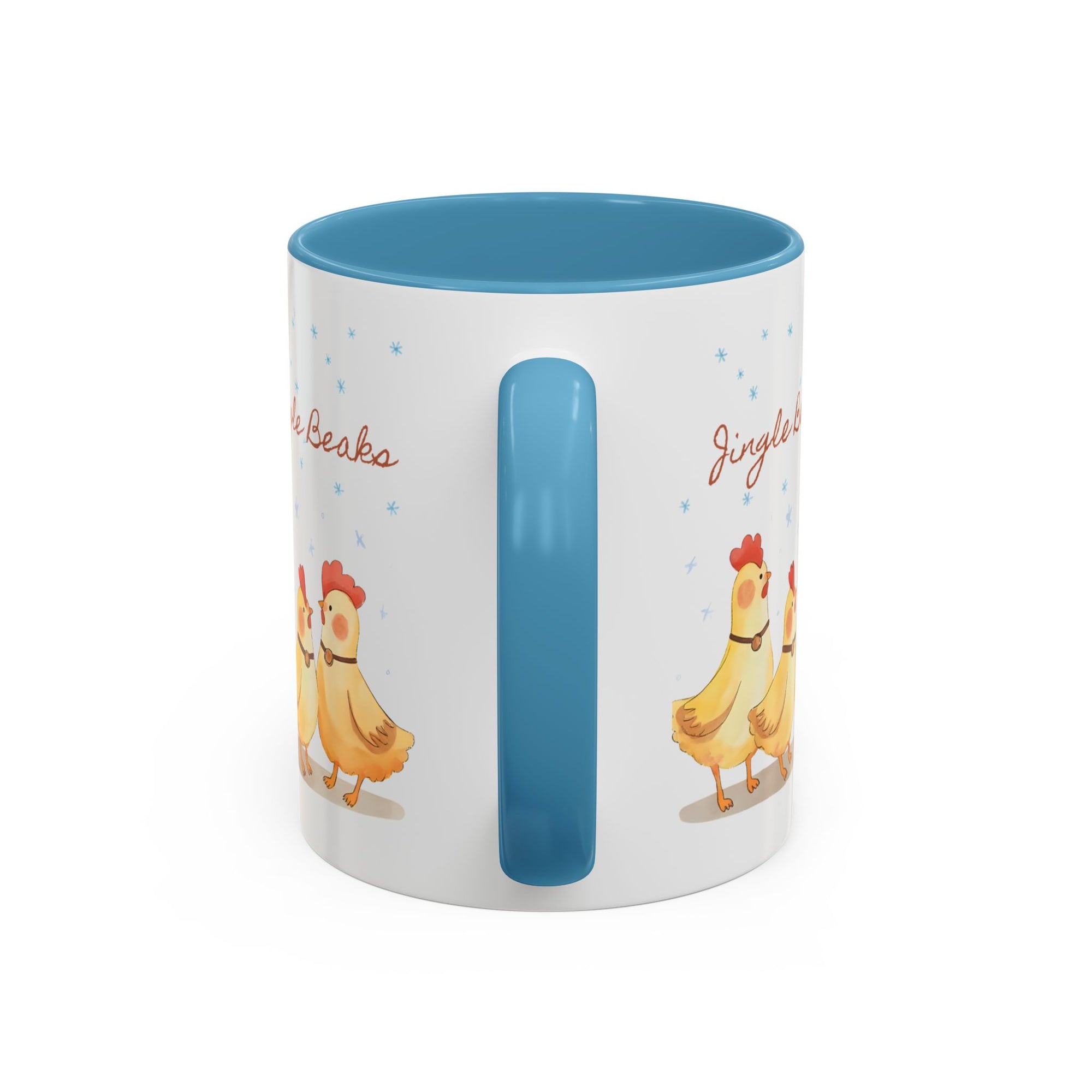 Jingle Beaks Chicken Mug – Funny Holiday Coffee Cup – Farmhouse Christmas Gift for Chicken Lovers  Accent Coffee Mug, Cute Chickens Coffee Cup, Holiday Gift, Fun Kitchen Decor, Farmhouse Style Mug, Unique Present