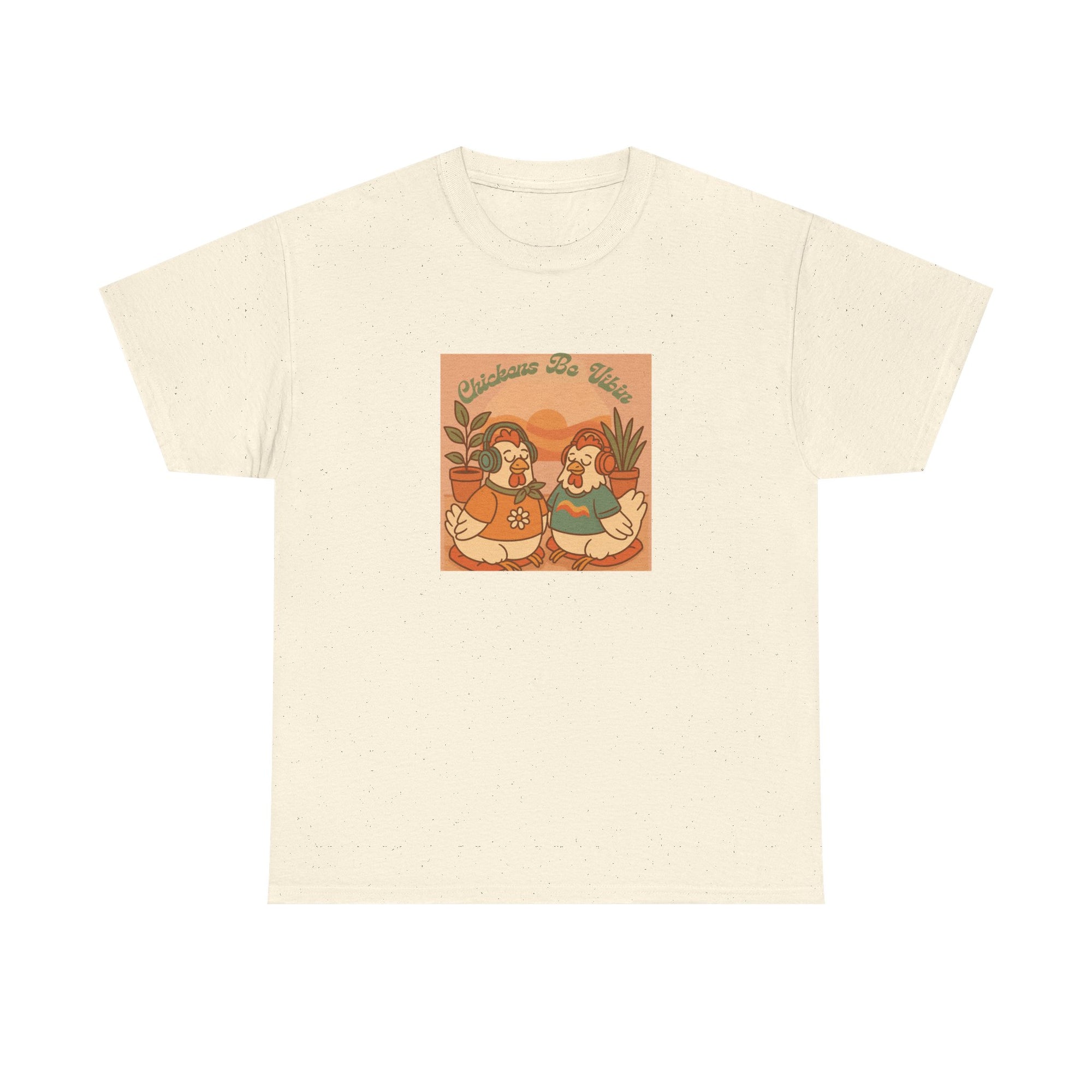 Chickens Be Vibin' Retro Vibes Unisex Tee, Cute Graphic T-Shirt, Casual Wear, Gift for Friends, Summer Outfit, Everyday Style