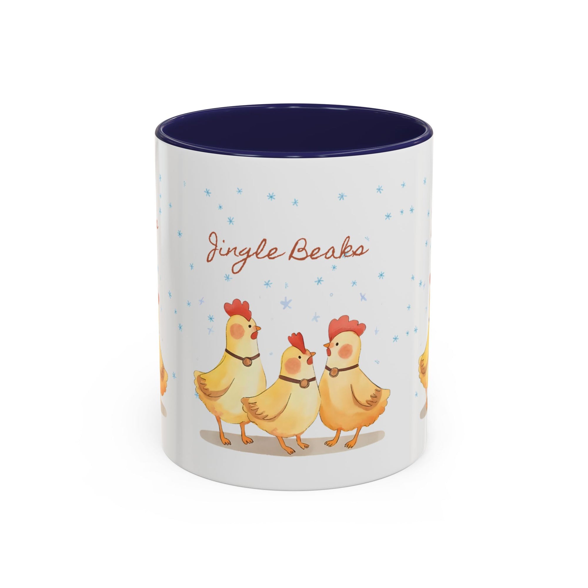 Jingle Beaks Chicken Mug – Funny Holiday Coffee Cup – Farmhouse Christmas Gift for Chicken Lovers  Accent Coffee Mug, Cute Chickens Coffee Cup, Holiday Gift, Fun Kitchen Decor, Farmhouse Style Mug, Unique Present