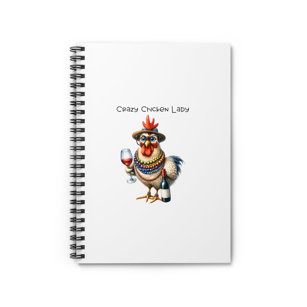 Crazy Chicken Lady Spiral Notebook - Fun Journal for Chicken Lovers, Gift for Hen Owners, Home Office Stationery, Coworker Gift, [...]