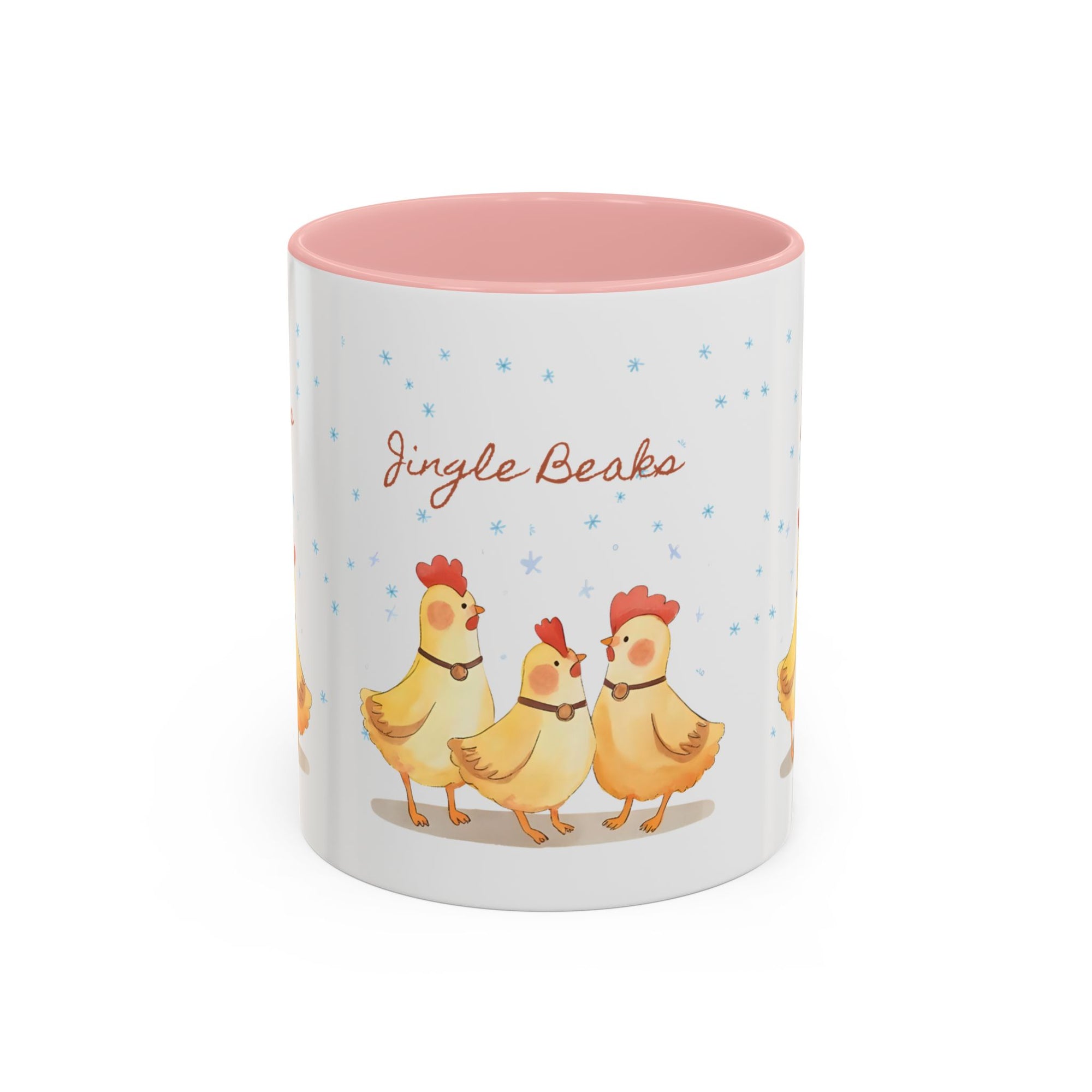 Jingle Beaks Chicken Mug – Funny Holiday Coffee Cup – Farmhouse Christmas Gift for Chicken Lovers  Accent Coffee Mug, Cute Chickens Coffee Cup, Holiday Gift, Fun Kitchen Decor, Farmhouse Style Mug, Unique Present