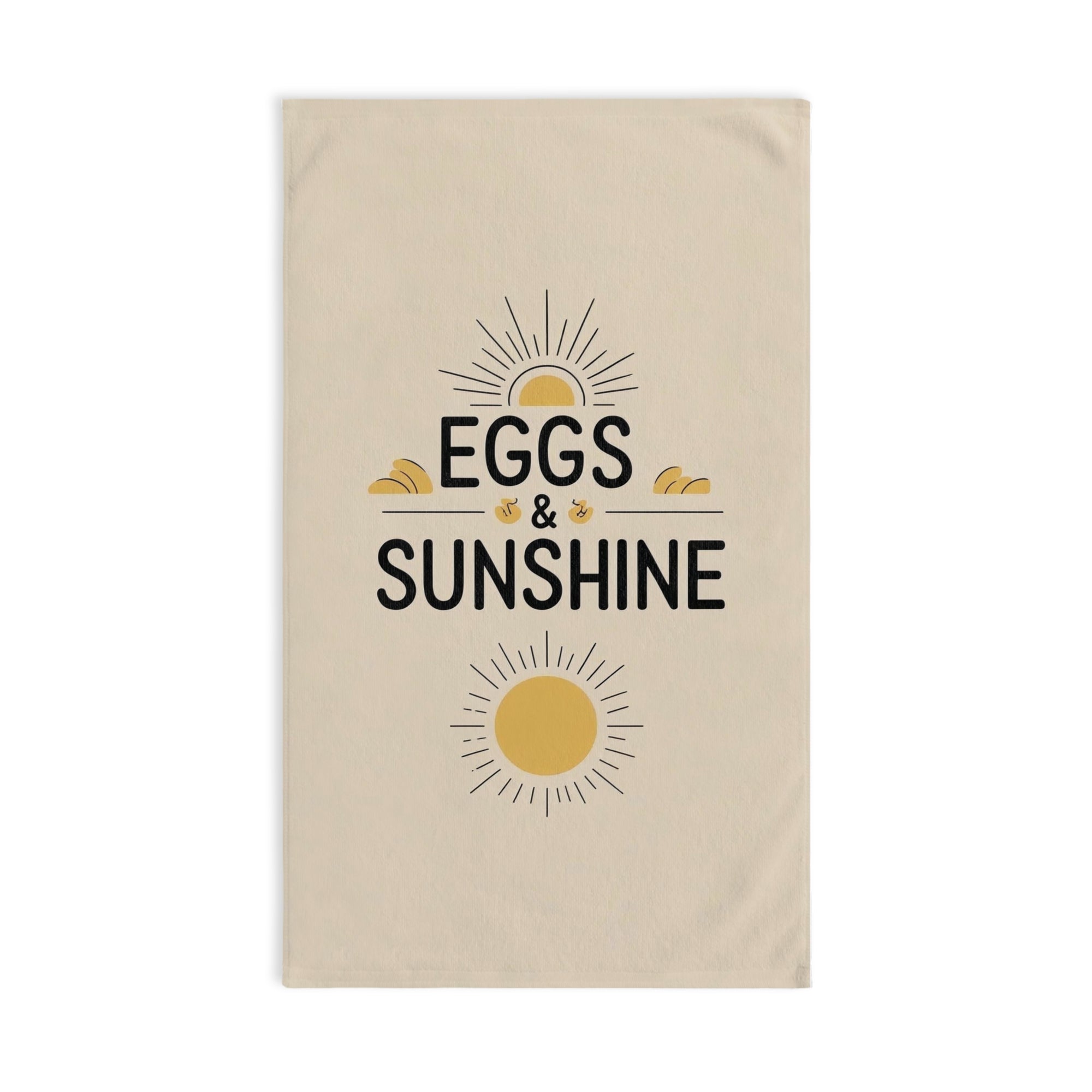 Eggs & Sunshine Kitchen Towel – Farmhouse Chicken Decor – Gift for Chicken Lovers Hand Towel, Kitchen Decor, Gift for Food Lovers, Brighten Your Space, Fun Home Accessory