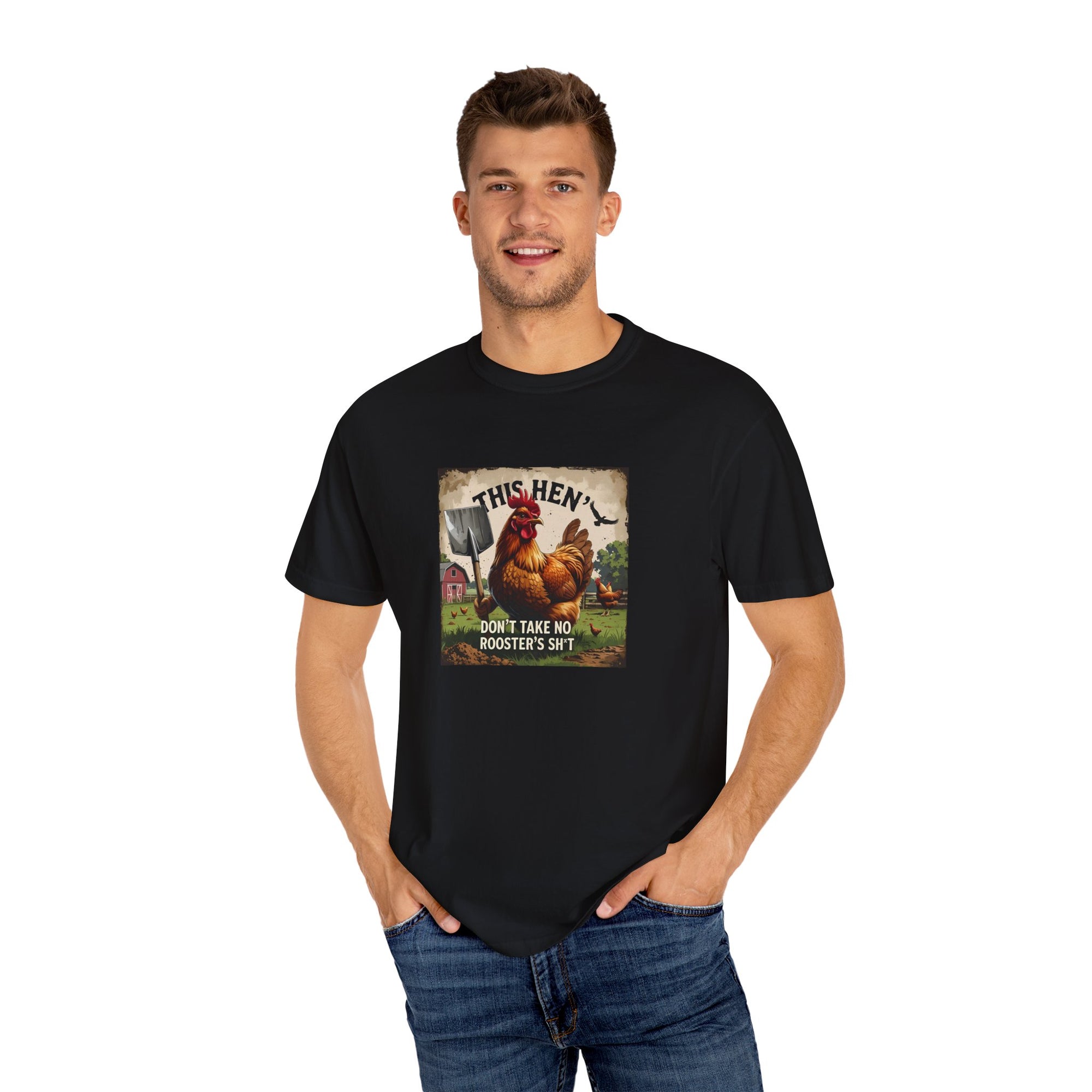 Funny Hen Rooster T-Shirt, Unisex Vintage Vibe, Farmhouse Decor, Gift for Animal Lovers, Great for Casual Wear, Farm Themed apparel, Humor Shirt