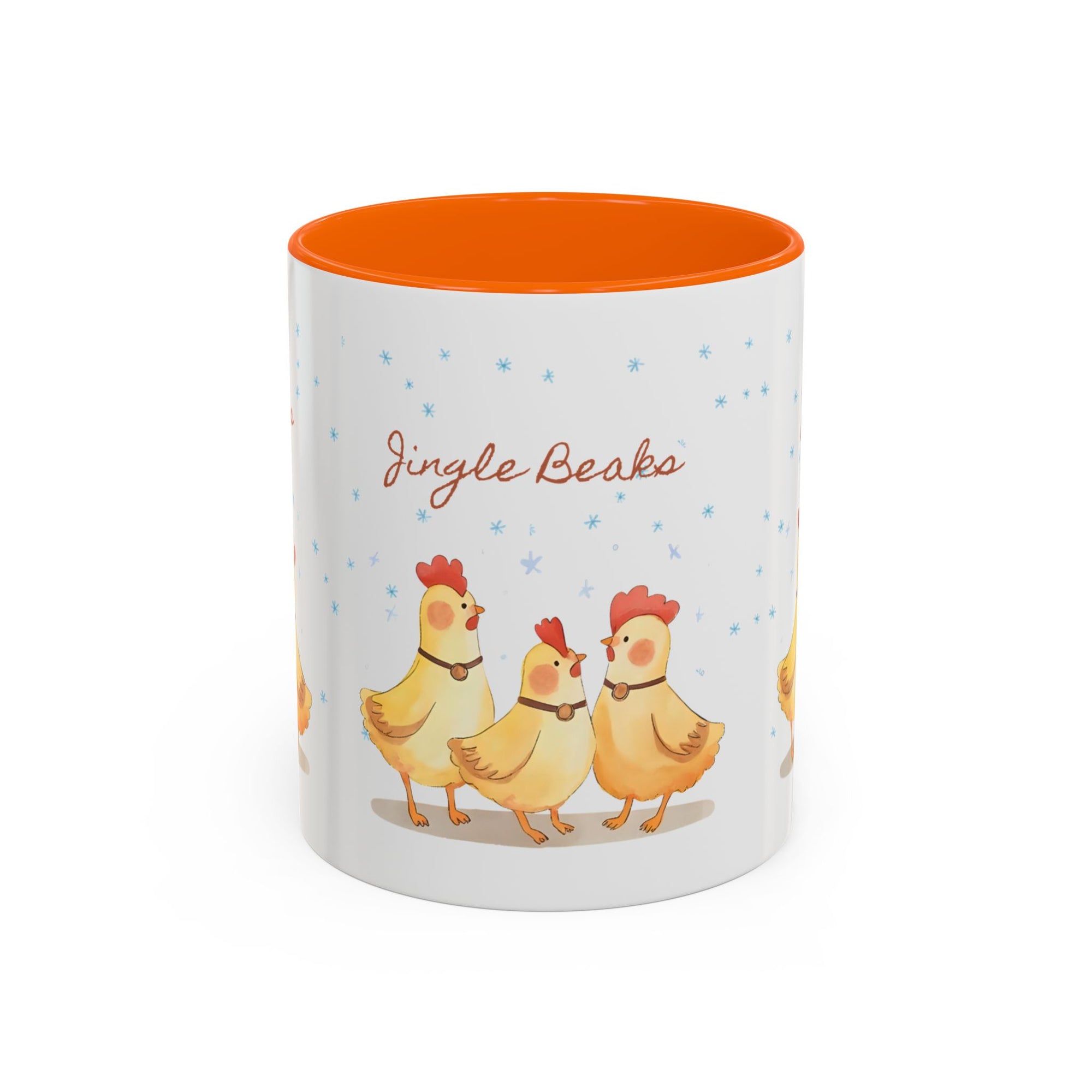 Jingle Beaks Chicken Mug – Funny Holiday Coffee Cup – Farmhouse Christmas Gift for Chicken Lovers  Accent Coffee Mug, Cute Chickens Coffee Cup, Holiday Gift, Fun Kitchen Decor, Farmhouse Style Mug, Unique Present