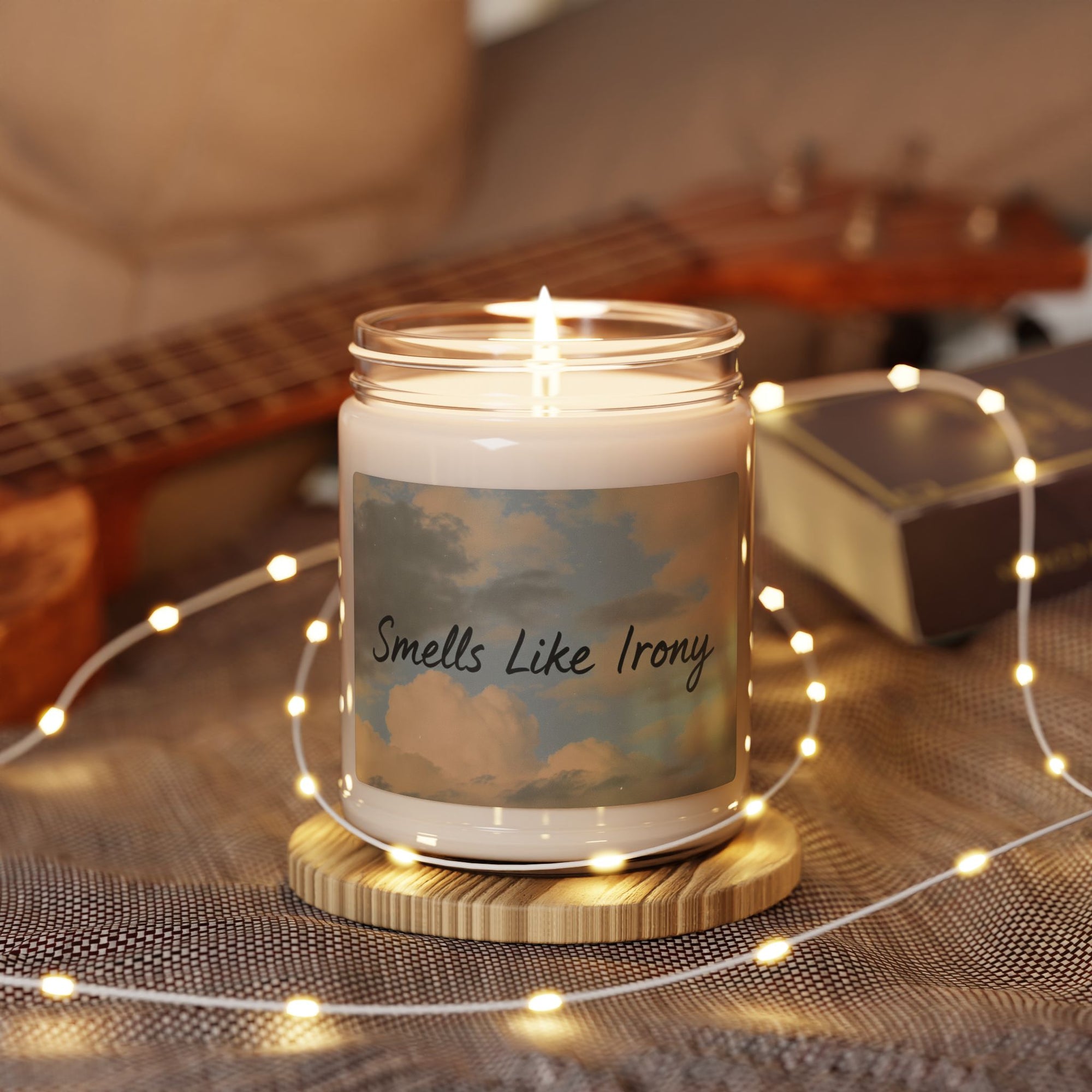 Smells Like Irony Soy Candle | 90s Nostalgia Gift | Inspired Candle | Retro Funny Candle for Music Lovers