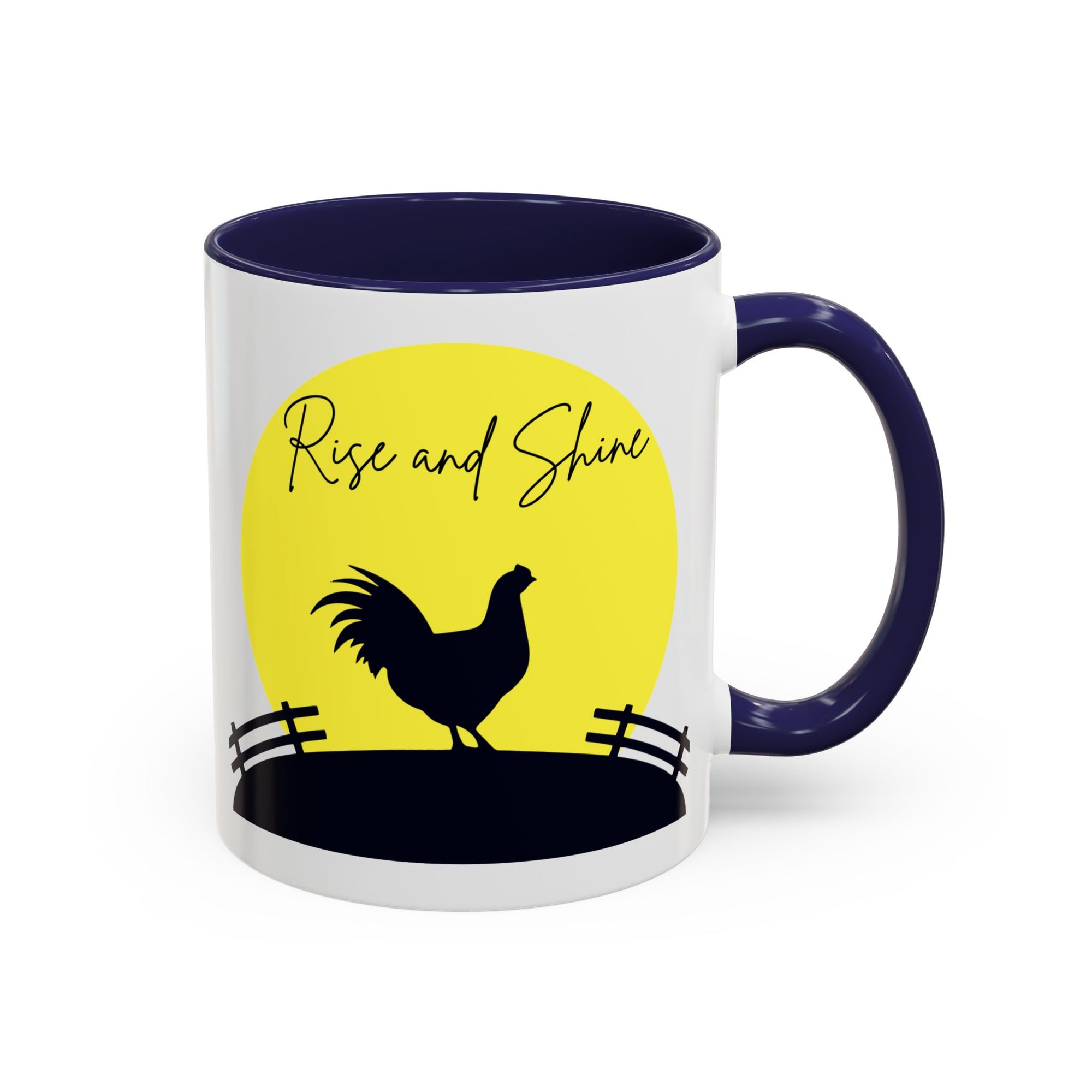 Rise and Shine Rooster Mug – Farmhouse Coffee Cup – Chicken Lover Gift – Country Kitchen Decor – Morning Coffee Tea Mug