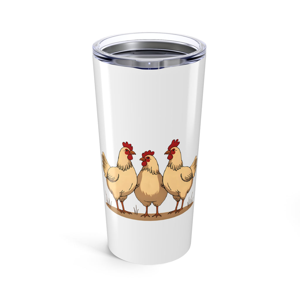 Coop Gossip Headquarters Farmhouse Chicken Tumbler - Cute Coop Gossip Drinkware for Animal Lovers | 20oz Insulated Travel Mug for Gifts, Kitchen Decor, Home