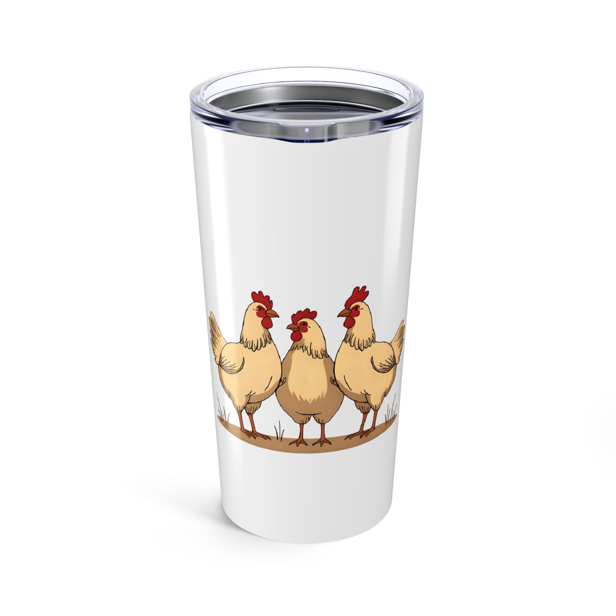 Coop Gossip Headquarters Farmhouse Chicken Tumbler - Cute Coop Gossip Drinkware for Animal Lovers | 20oz Insulated Travel Mug for Gifts, Kitchen Decor, Home