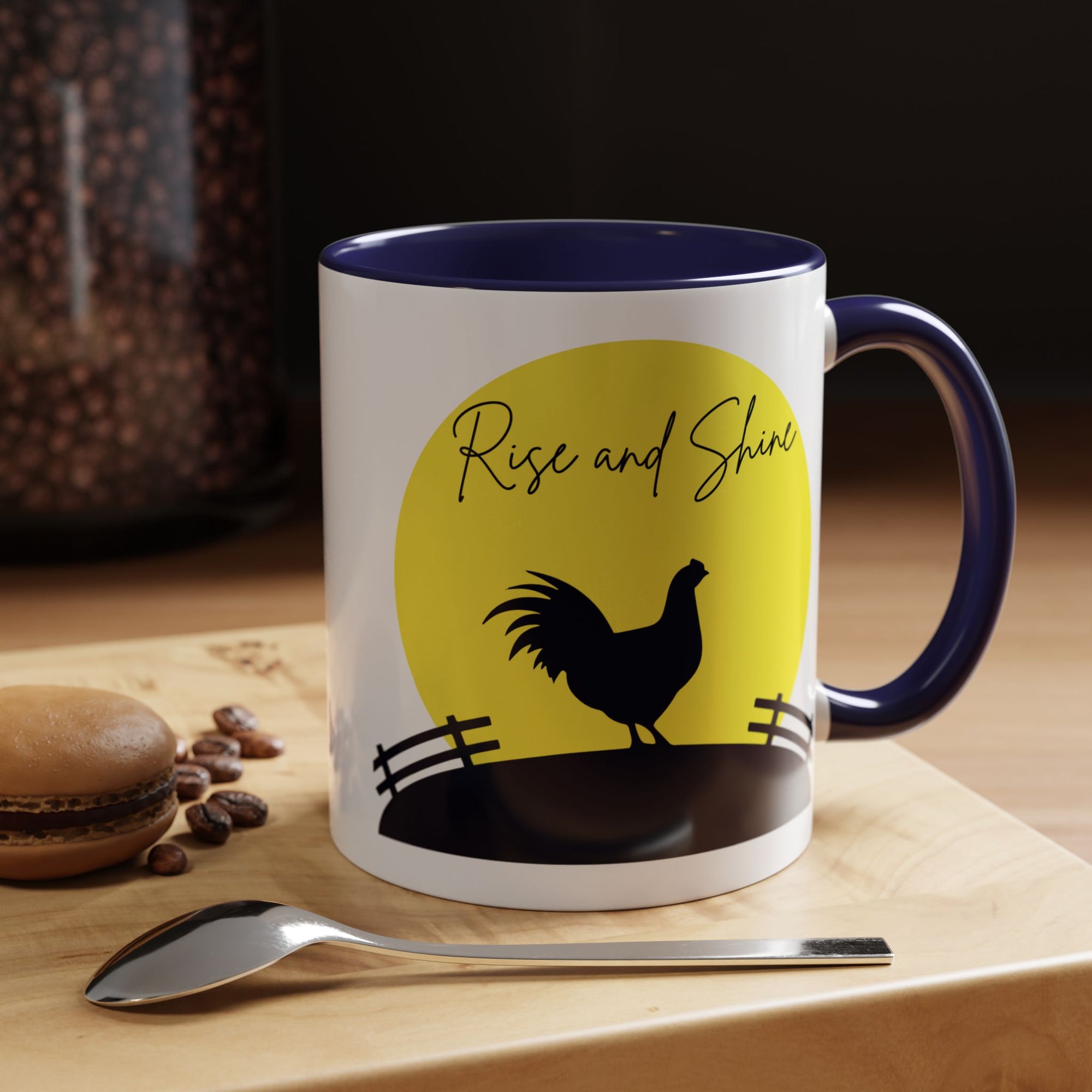 Rise and Shine Rooster Mug – Farmhouse Coffee Cup – Chicken Lover Gift – Country Kitchen Decor – Morning Coffee Tea Mug