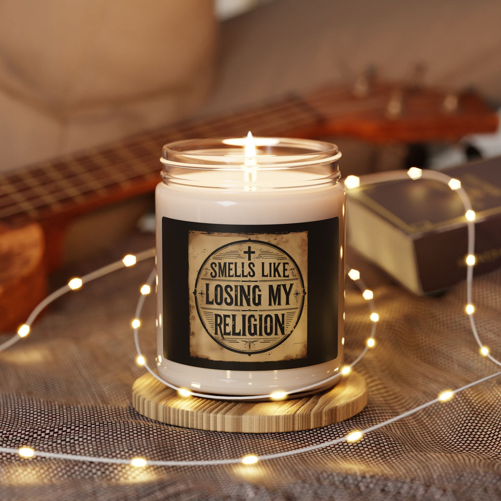 Smells Like Losing My Religion Soy Candle | 90s Nostalgia Gift | R.E.M. Inspired Candle | Retro Funny Candle for Music Lovers