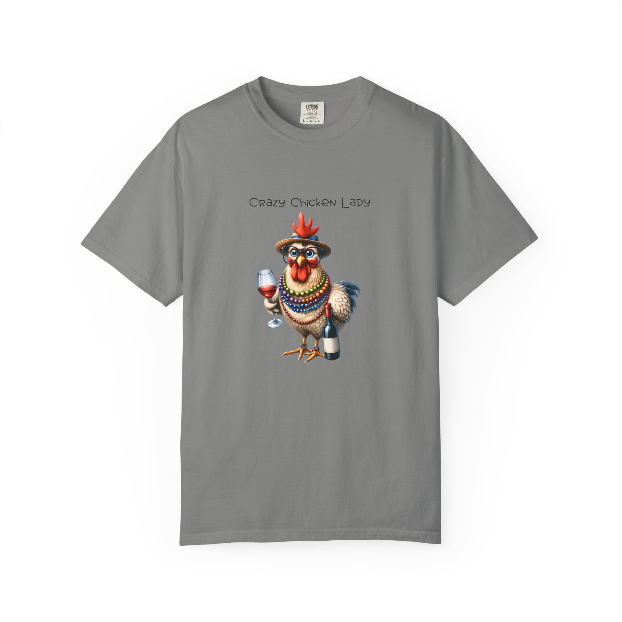 Crazy Chicken Lady Quirky Chicken T-Shirt, Funny Chicken Lady Tee, Casual Style for Chicken Lovers, Gift for Birthdays, Fun Farm-Themed Apparel