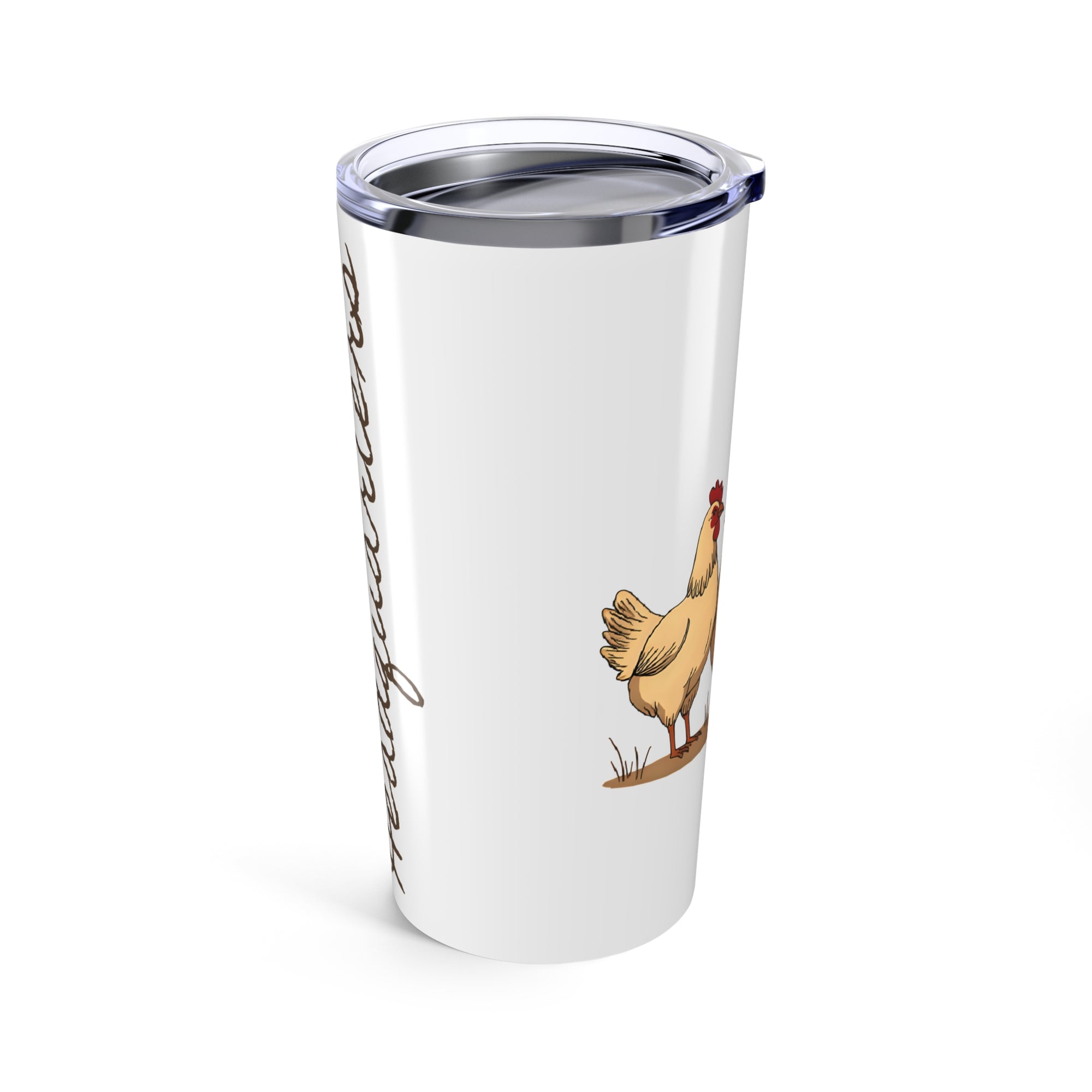 Coop Gossip Headquarters Farmhouse Chicken Tumbler - Cute Coop Gossip Drinkware for Animal Lovers | 20oz Insulated Travel Mug for Gifts, Kitchen Decor, Home