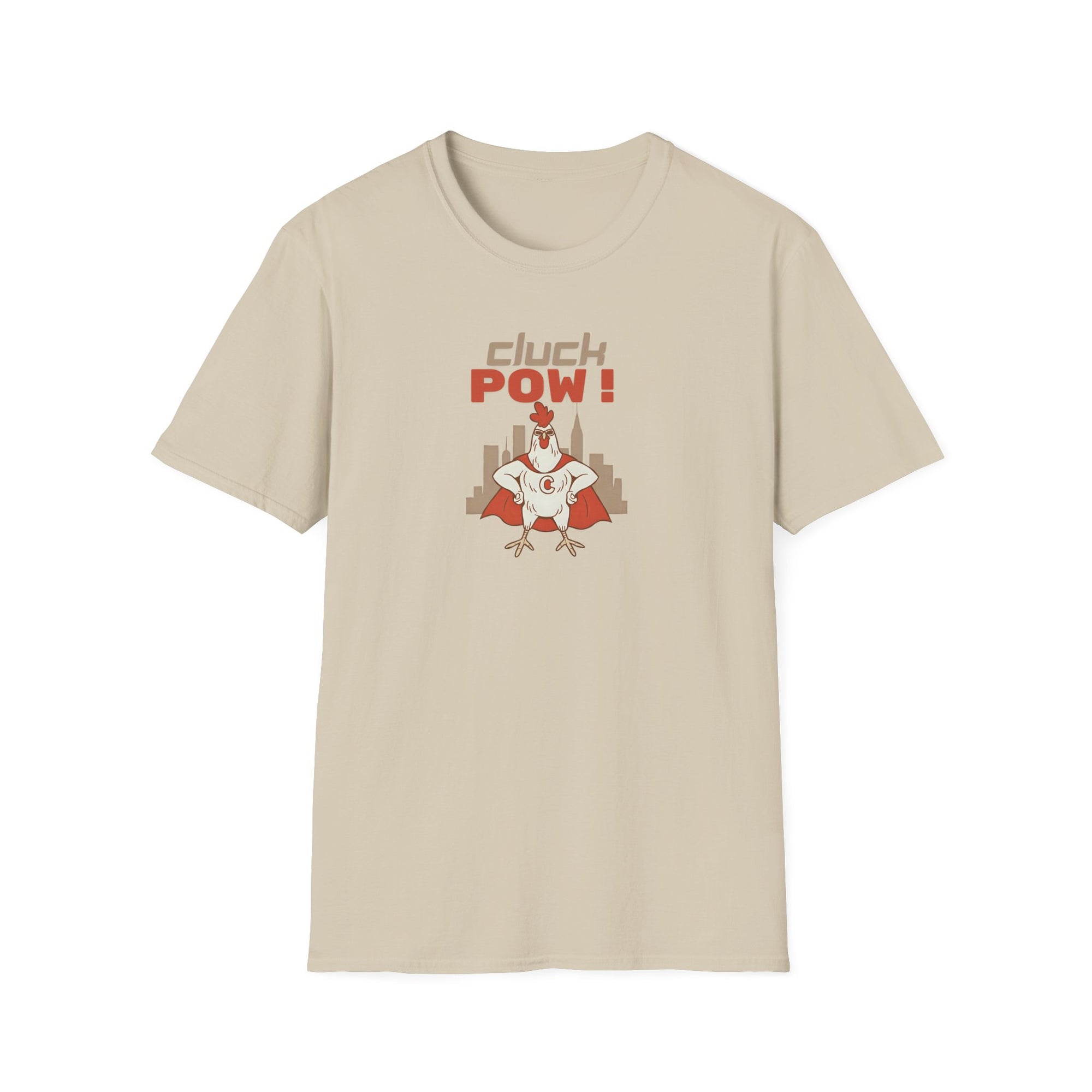 Cluck Pop Superhero Funny Chicken Graphic T-Shirt