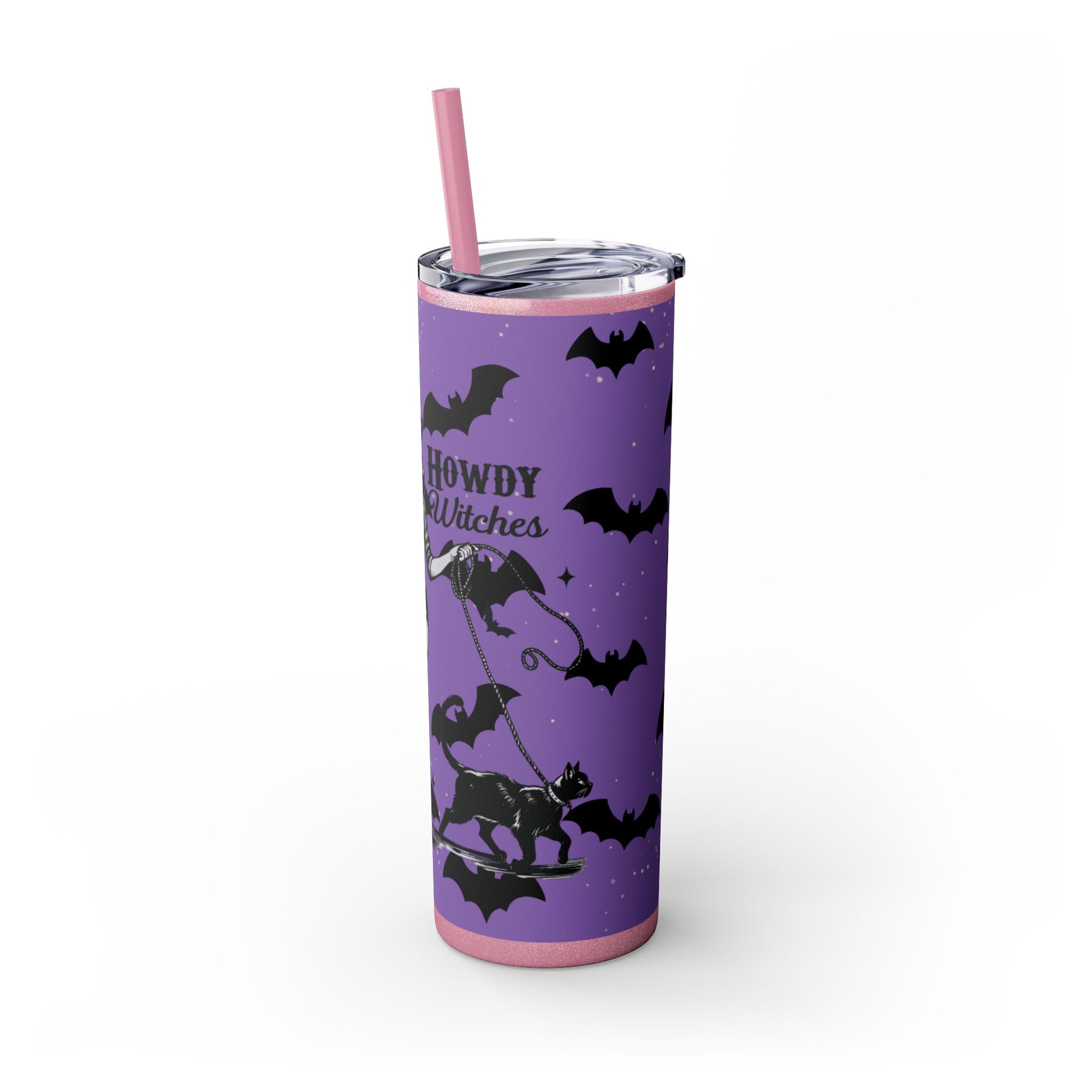 Halloween-Themed Skinny Tumbler with Straw, 20oz | Perfect for Spooky Parties, Trick or Treating, Gifting, or Everyday Use
