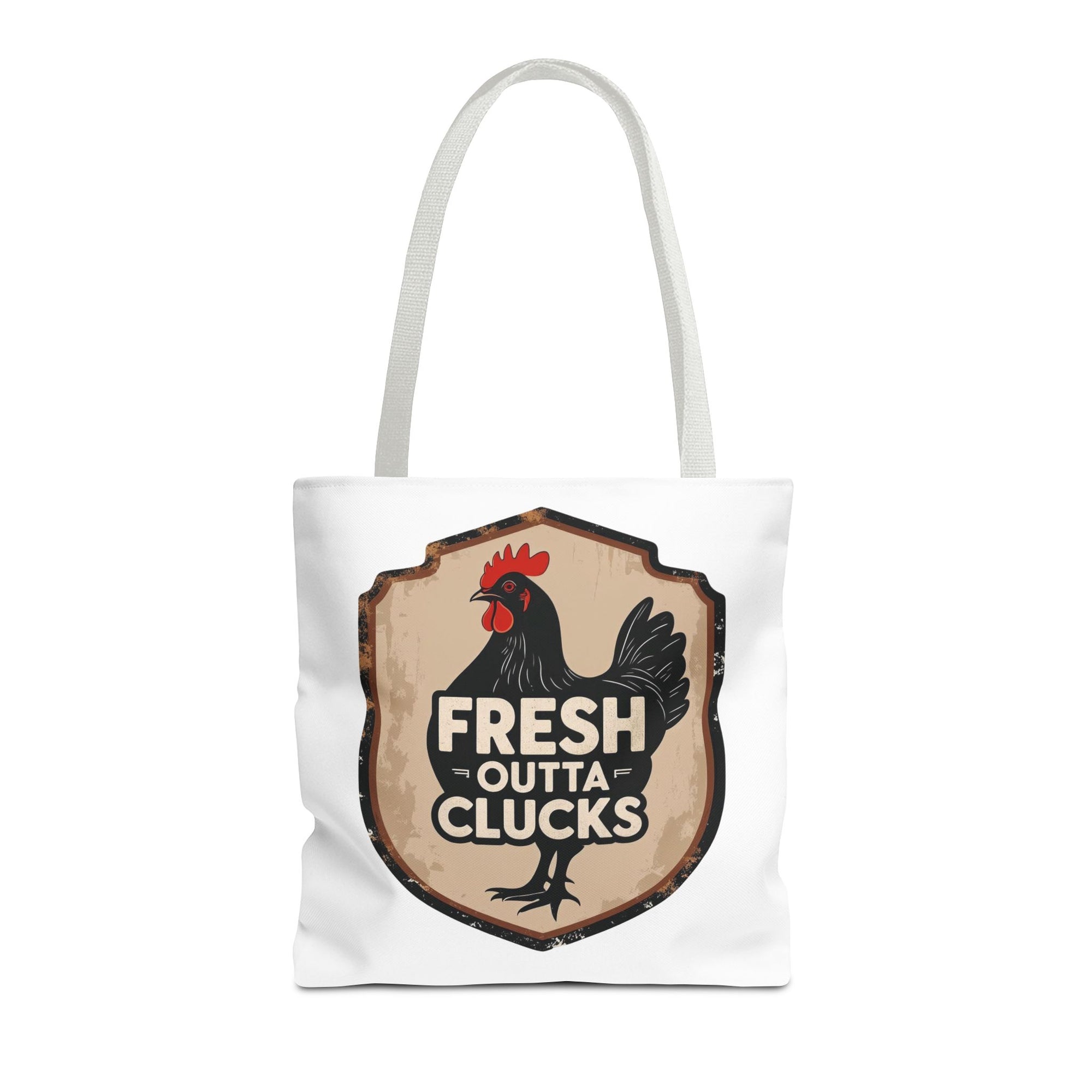 Fresh Outta Clucks Chicken Tote Bag – Funny Farmhouse Market Bag – Gift for Chicken Moms