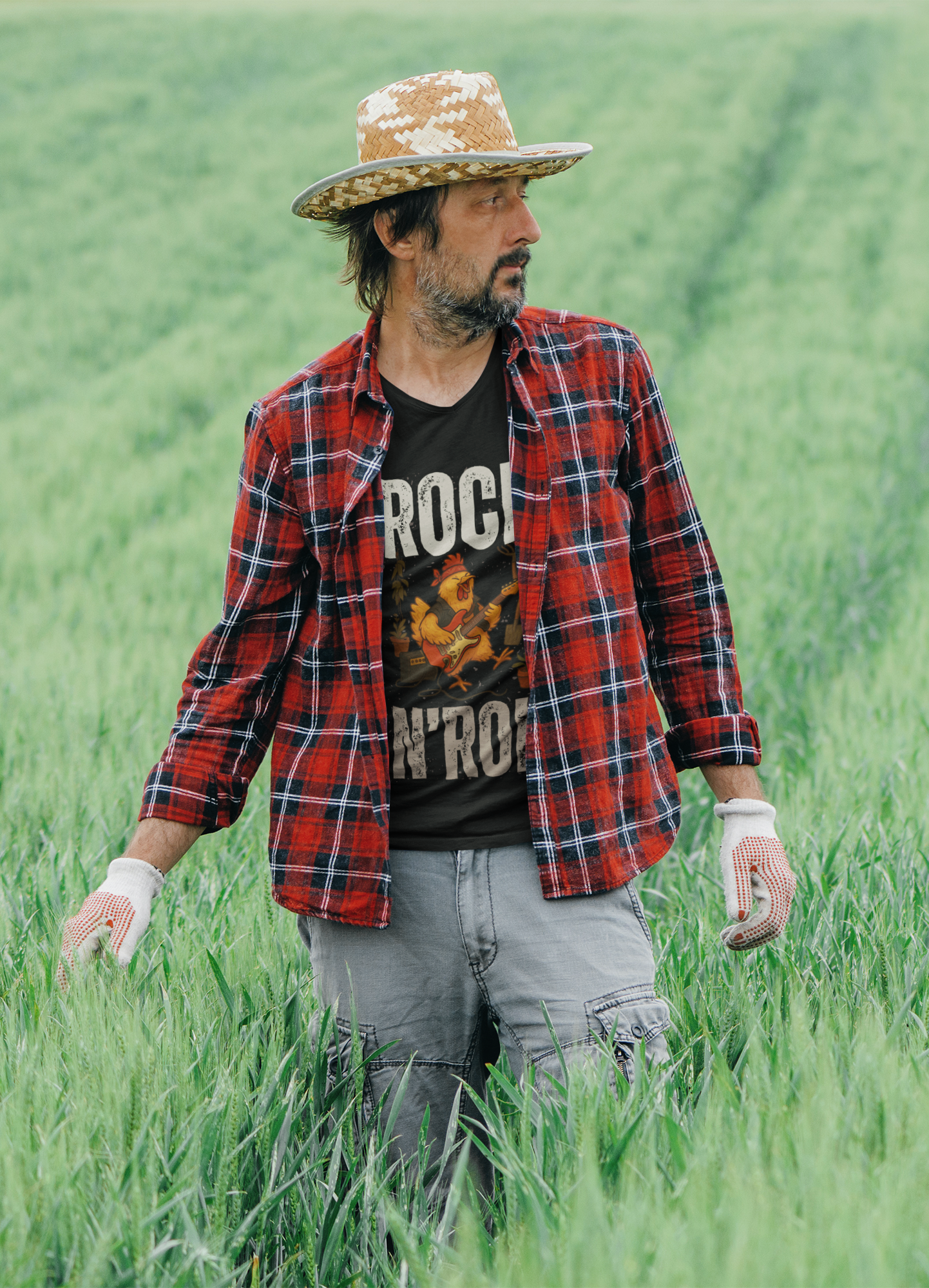 Rock N' Roll Chicken Unisex T-Shirt