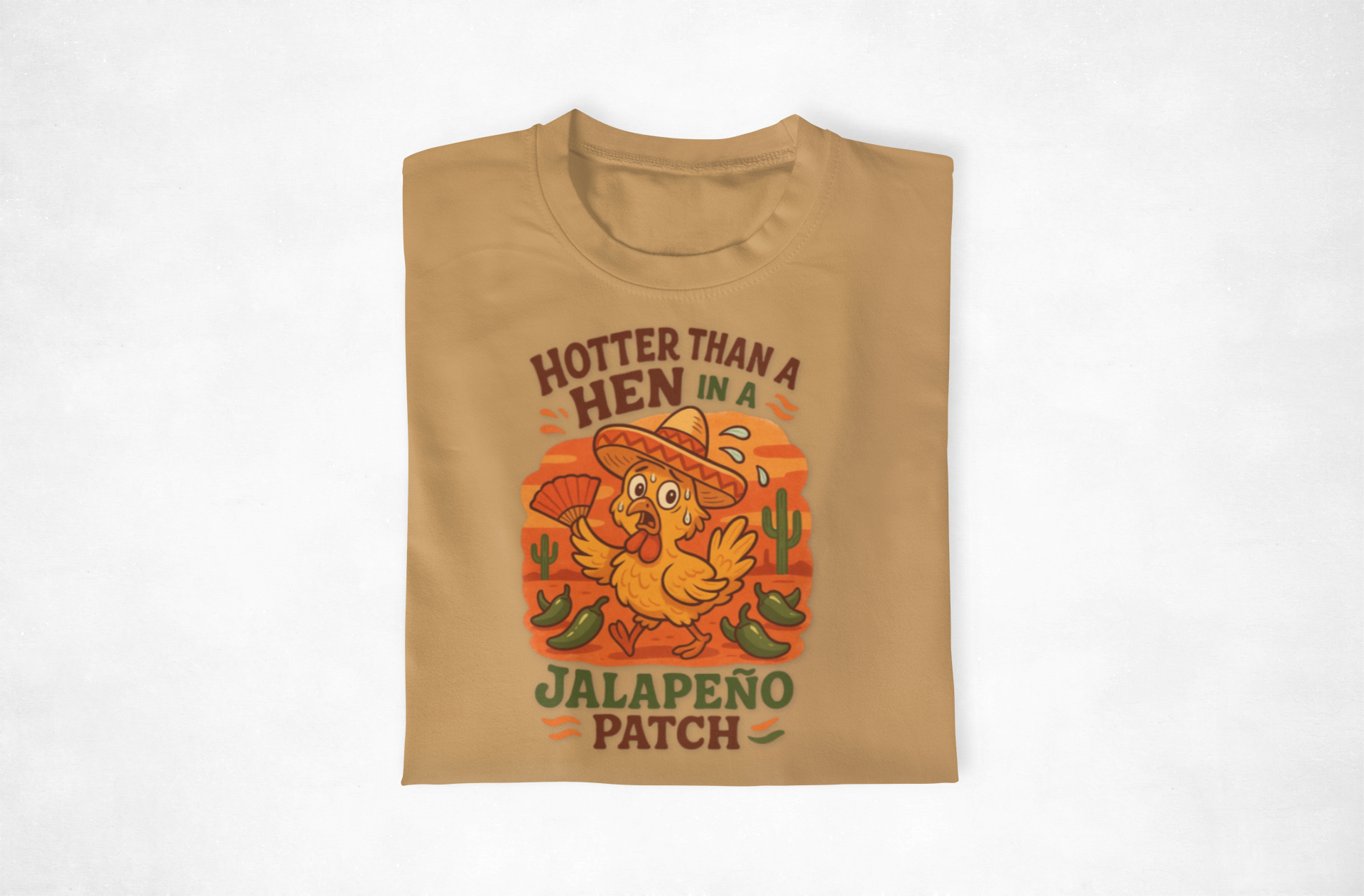 Hotter than a Hen in a Jalapeno Patch Unisex - Funny Hen Graphic Cotton Shirt