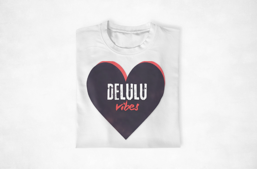 Delulu Vibes Women's Organic Boxy T-shirt, Bohemian Tee, Cute Hen Apparel, Funny Gift, Yoga Wear, Farmhouse Style