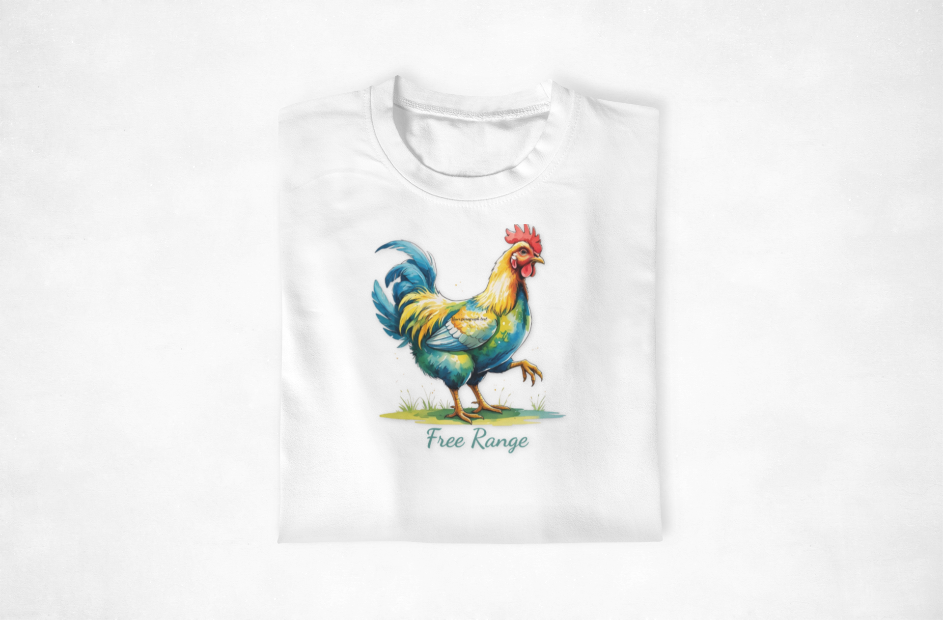 Colorful Free Range Rooster Unisex T-Shirt
