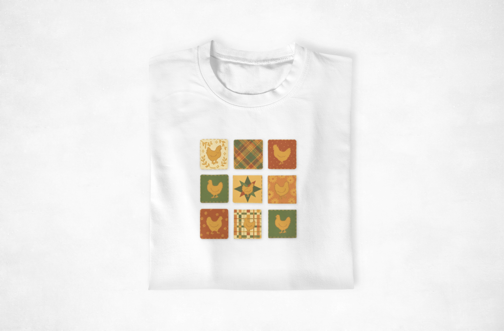 Chicken Quilt Unisex Garment-Dyed T-Shirt