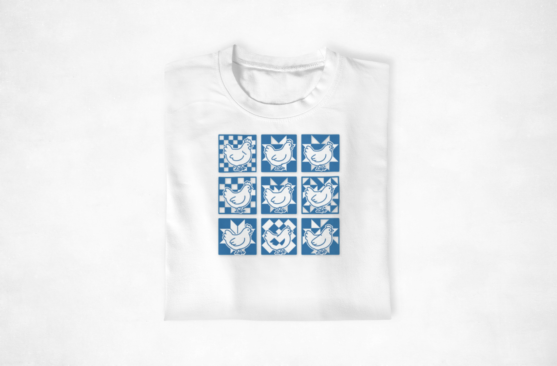 Chicken Quilt Garment-Dyed T-shirt