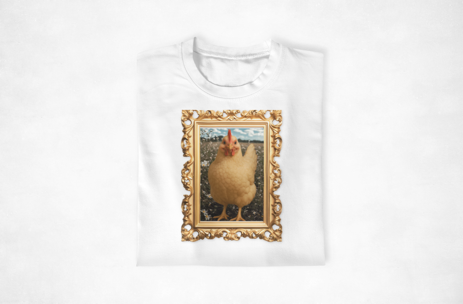 Framed Chicken with Dimples Unisex T-Shirt