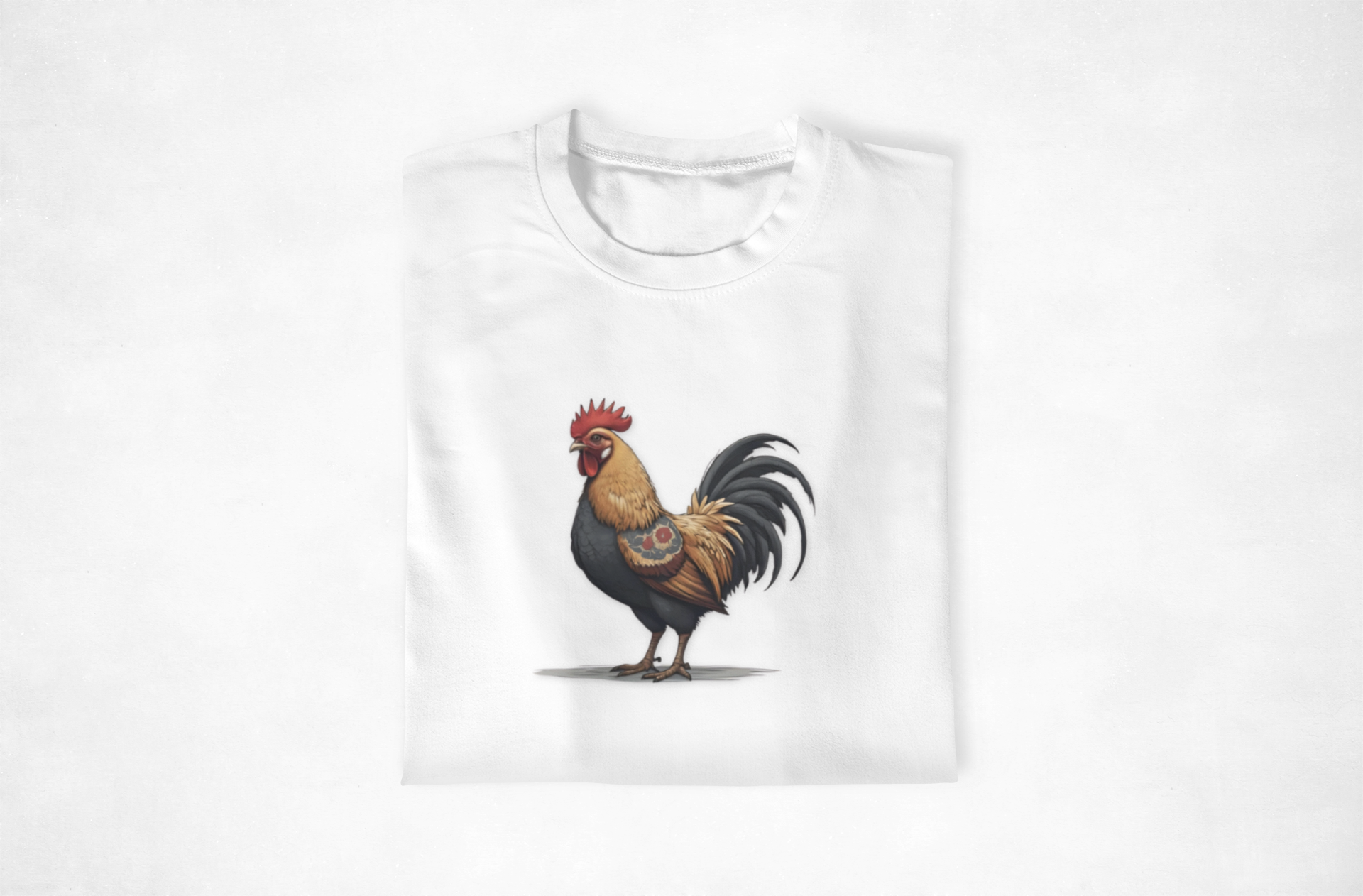 Rooster with Tattoo Wing Unisex T-Shirt