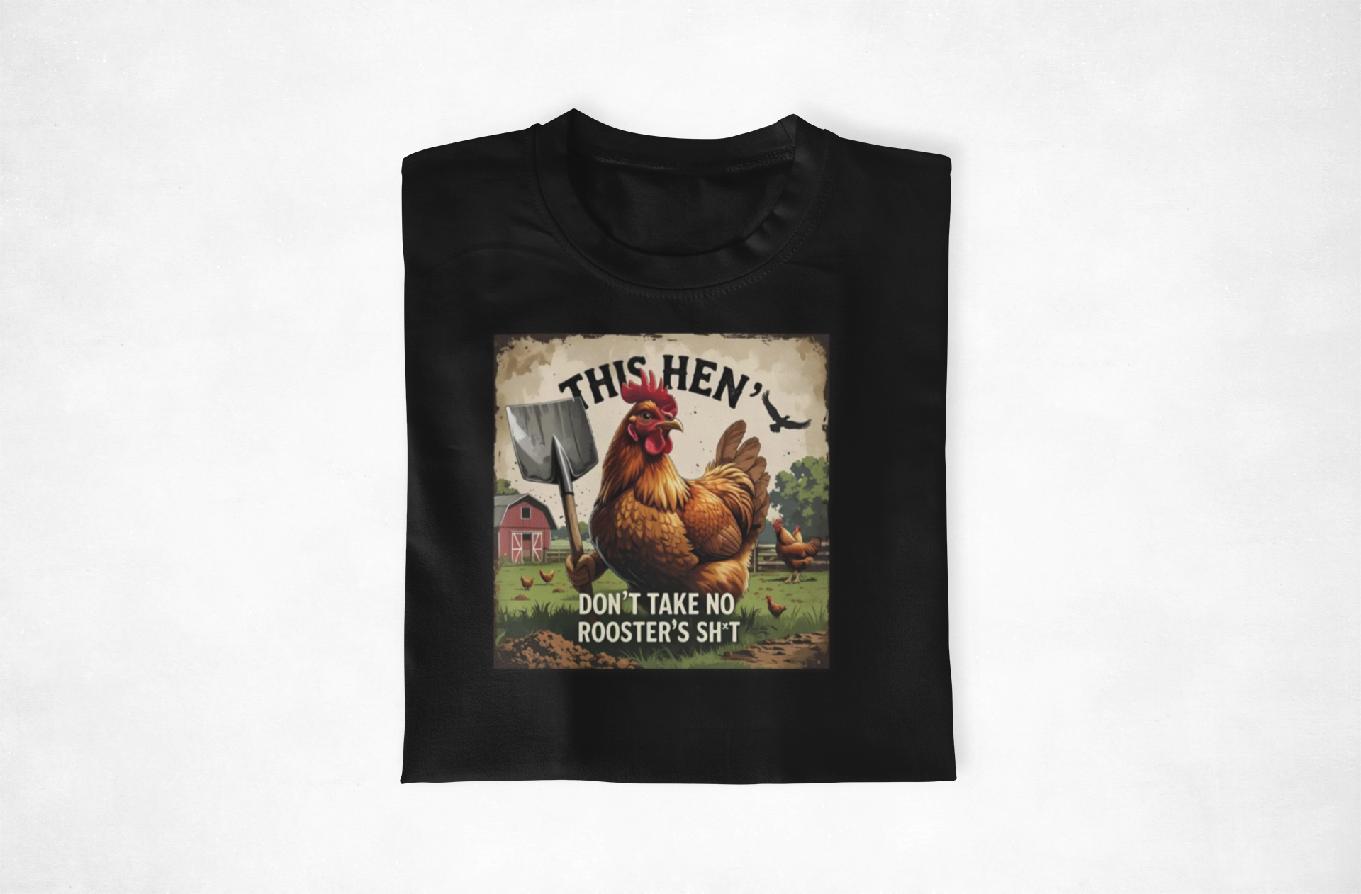 Funny Hen Rooster T-Shirt, Unisex Vintage Vibe, Farmhouse Decor, Gift for Animal Lovers, Great for Casual Wear, Farm Themed apparel, Humor Shirt