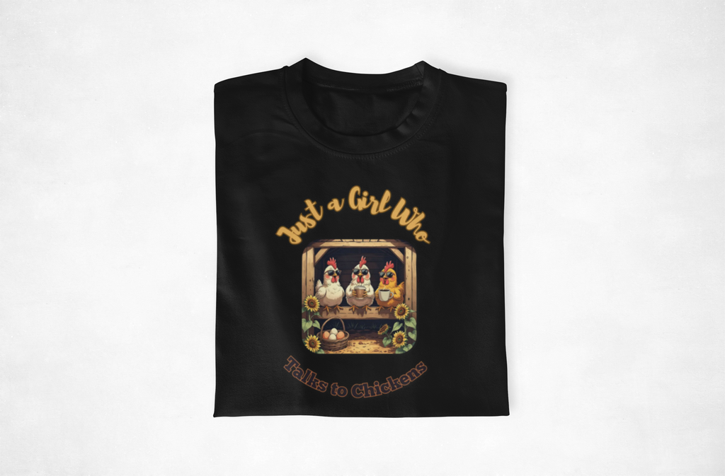 Just a Girl Who Talks to Chickens T-shirt | Fun Farm Tee, Gift for Chicken Lovers, Unisex Casual Wear, Quirky Animal Apparel, Country [...]