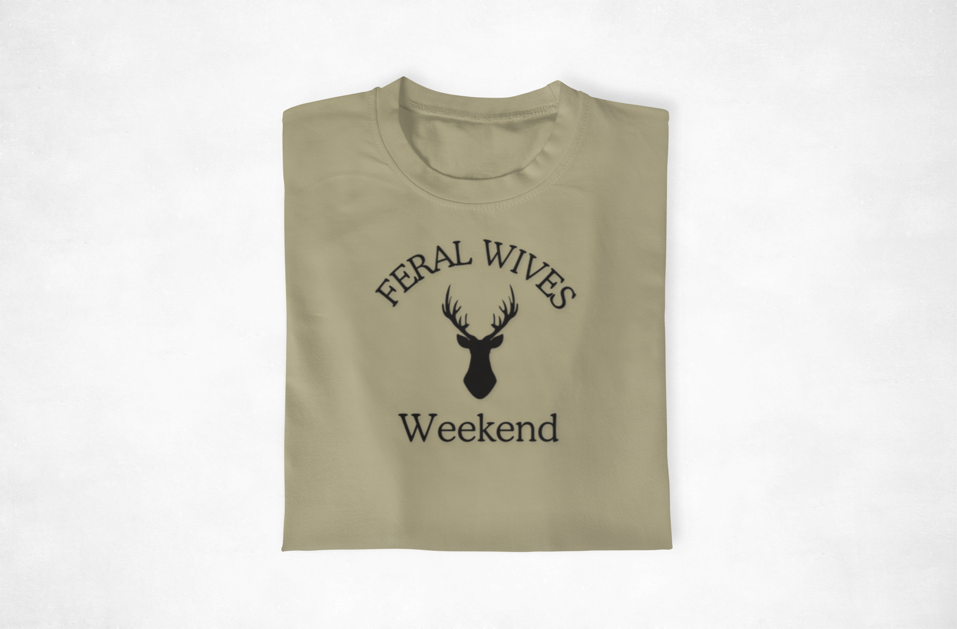 Deer Head Feral Wives Weekend T-Shirt, Unisex Garment-Dyed Tee, Perfect for Bachelorette Parties, Gifts for Her, Casual Wear, Nature Lovers