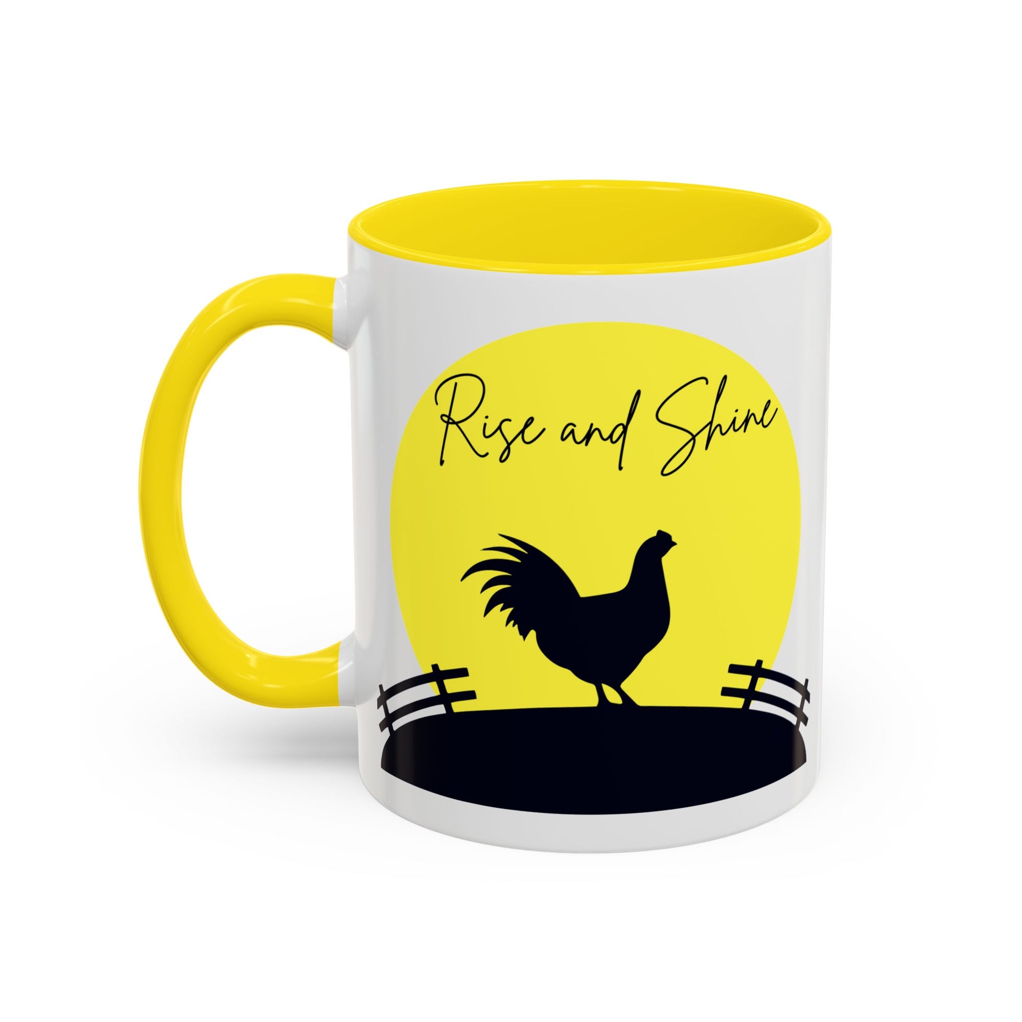 Rise and Shine Rooster Mug – Farmhouse Coffee Cup – Chicken Lover Gift – Country Kitchen Decor – Morning Coffee Tea Mug