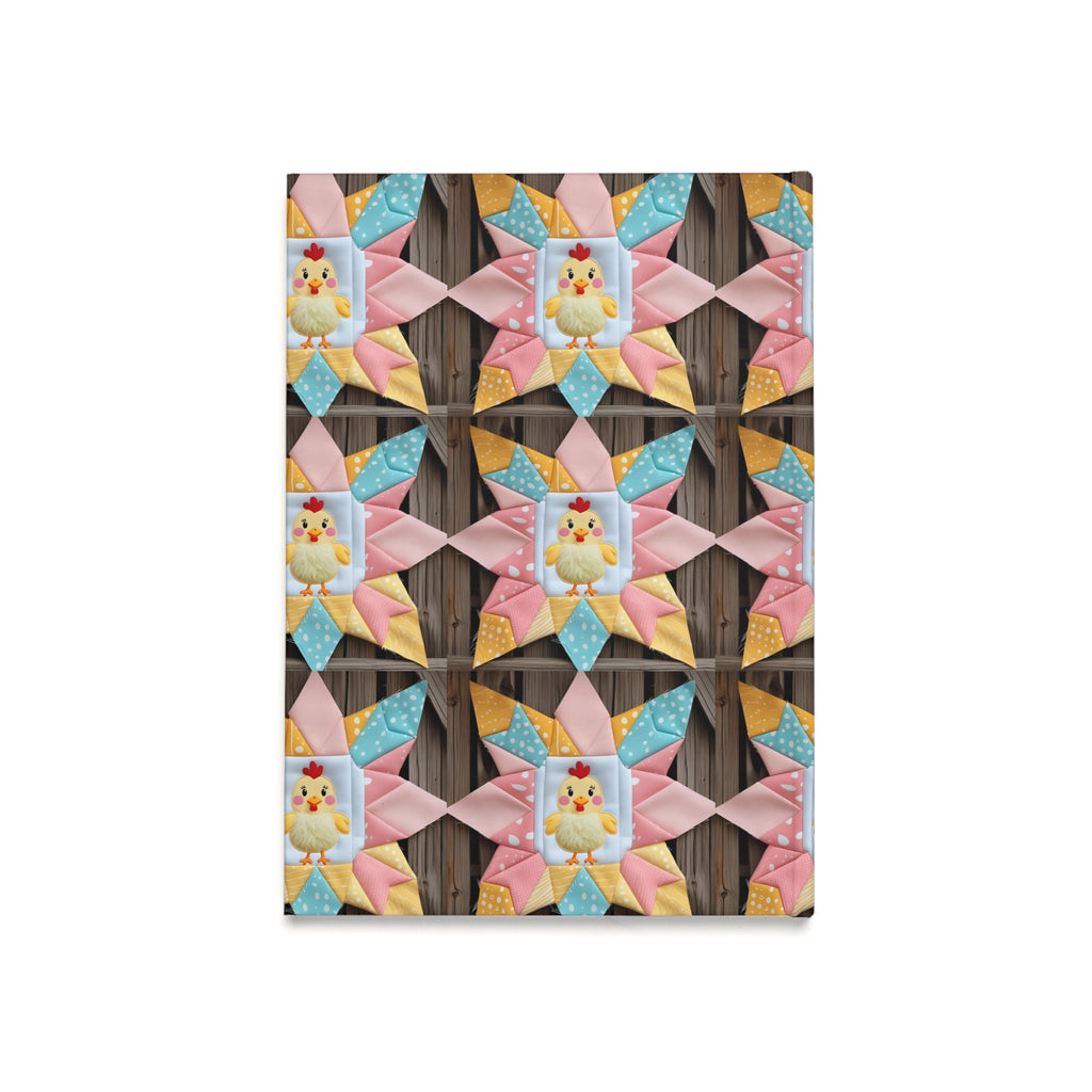 Charming Floral Egg Basket Quilt Block Hardcover Journal | Cute Notebook for Writing, Gifts for Kids, Journaling, Scrapbooking, Art Projects
