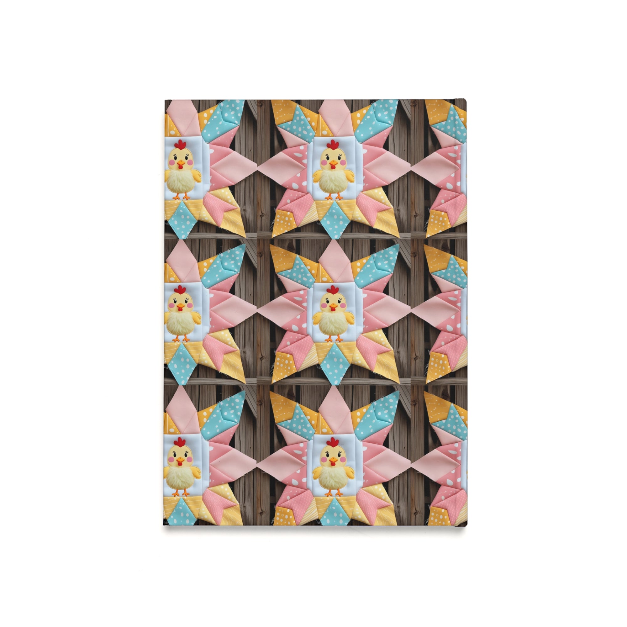 Charming Floral Egg Basket Quilt Block Hardcover Journal | Cute Notebook for Writing, Gifts for Kids, Journaling, Scrapbooking, Art Projects
