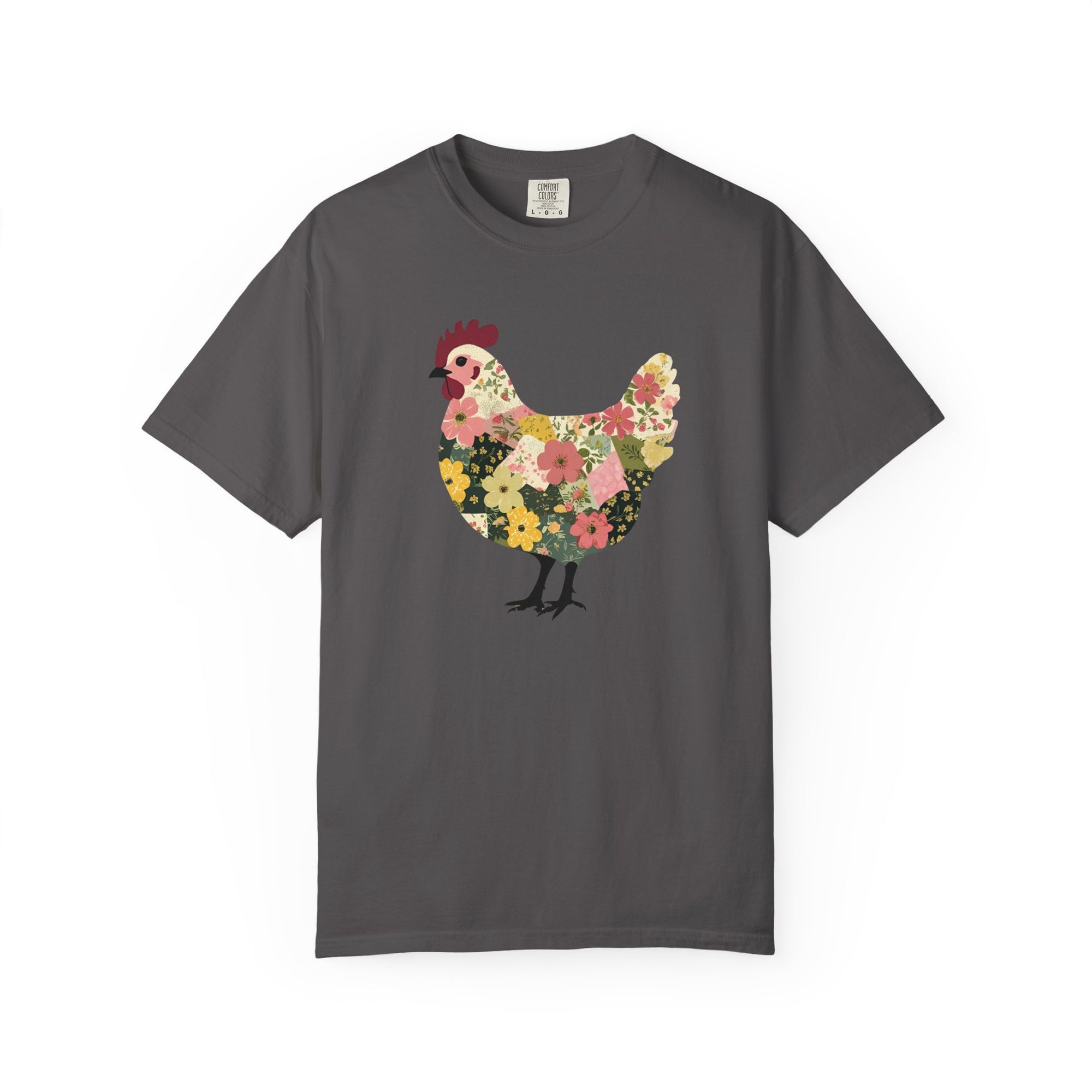 Floral Chicken T-shirt | Unisex Tee for Animal Lovers, Farmhouse Decor, Gift for Her, Casual Wear, Spring Fashion