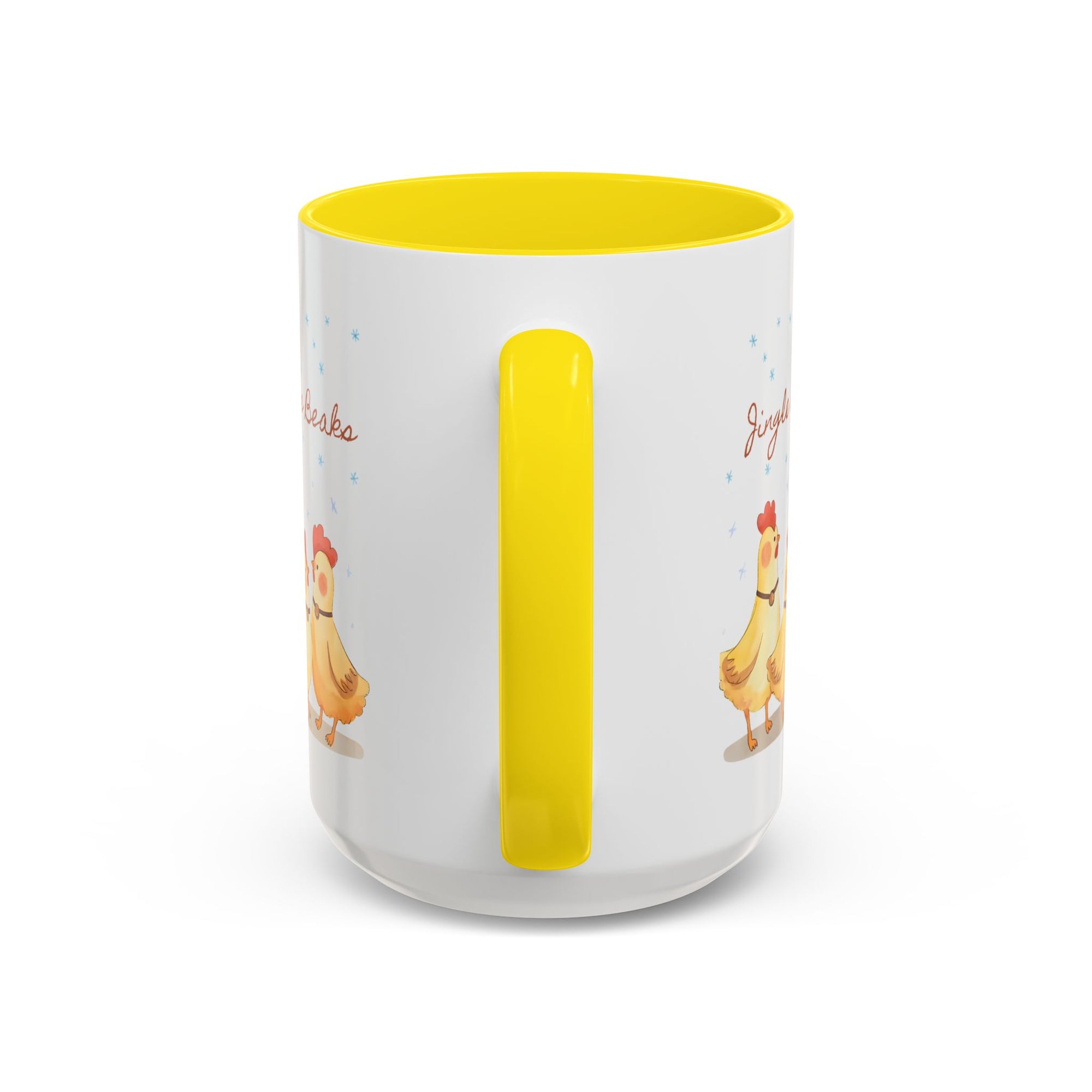Jingle Beaks Chicken Mug – Funny Holiday Coffee Cup – Farmhouse Christmas Gift for Chicken Lovers  Accent Coffee Mug, Cute Chickens Coffee Cup, Holiday Gift, Fun Kitchen Decor, Farmhouse Style Mug, Unique Present